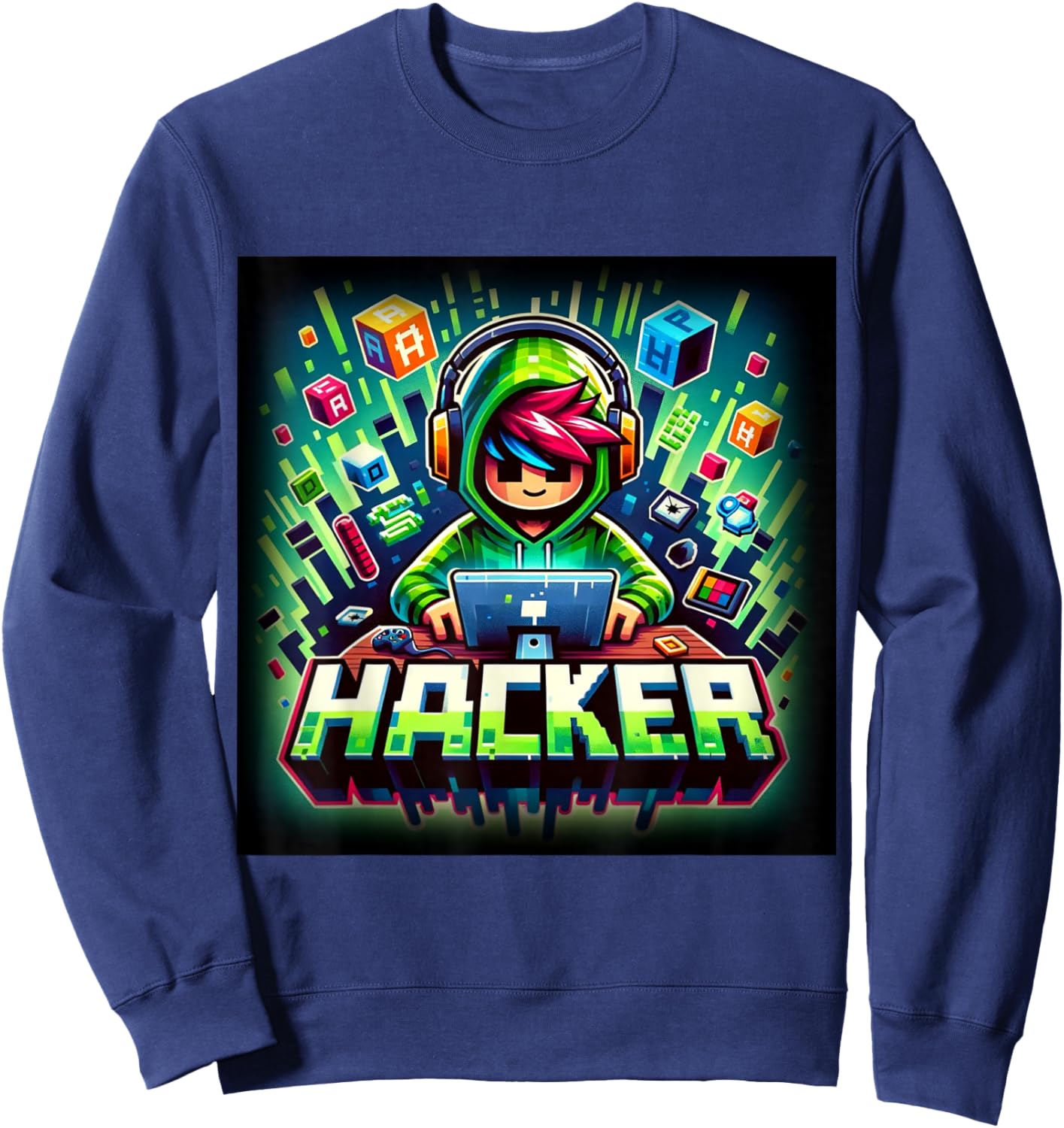 Kid Hacker , Future Tech Engineer Sweatshirt - Sweatshirt | Navy