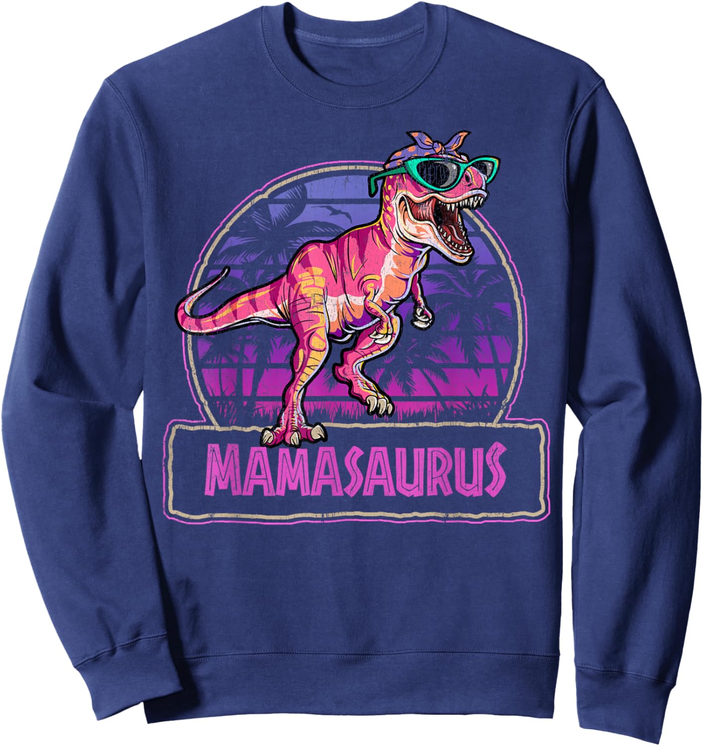 Mamasaurus T Rex Mama Saurus Dinosaure pour Femme Sweatshirt - Sweatshirt | Navy