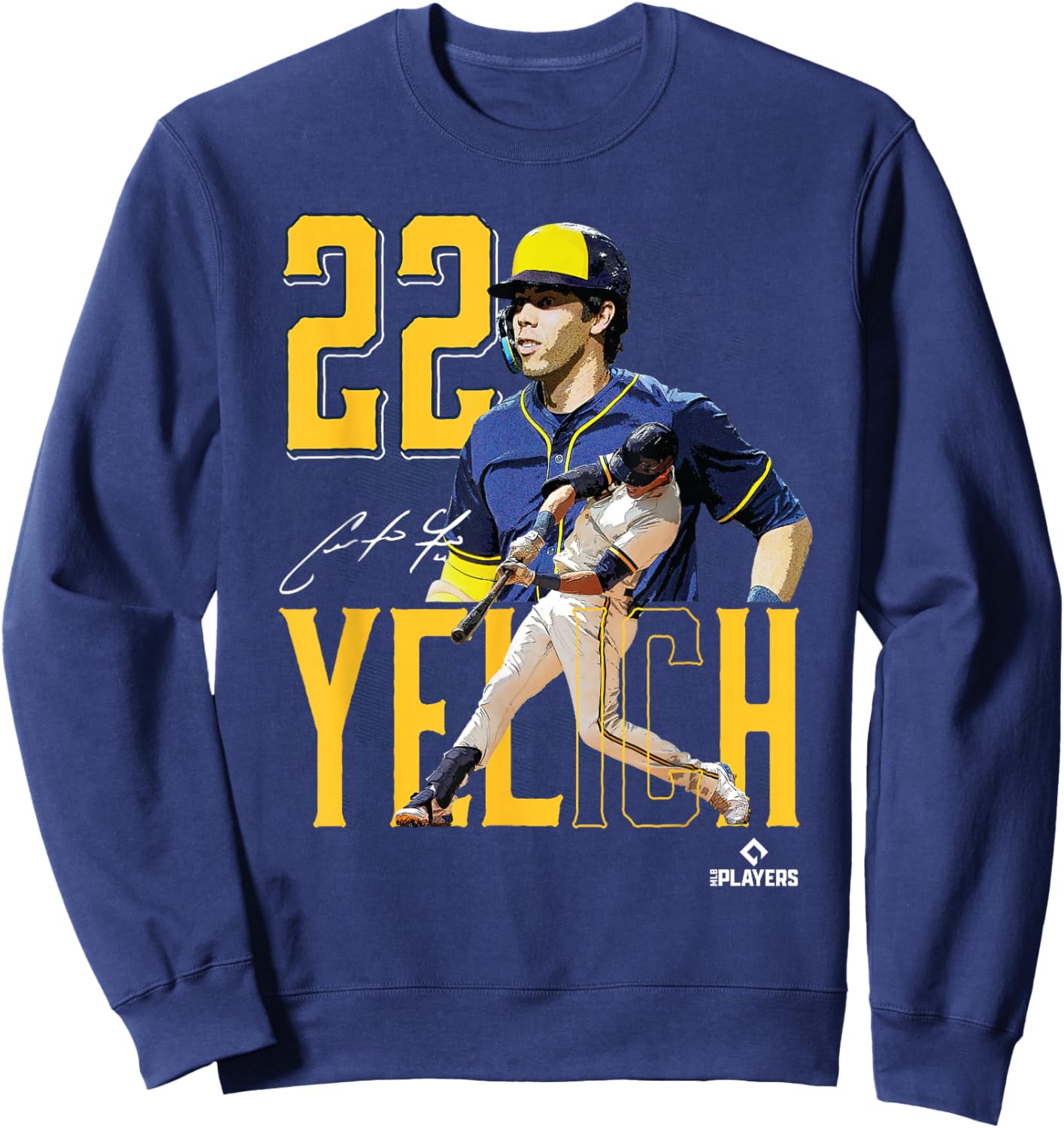 Christian Yelich | Milwaukee baseball | Players | MLBYCN3003 Sweatshirt - Sweatshirt | Navy