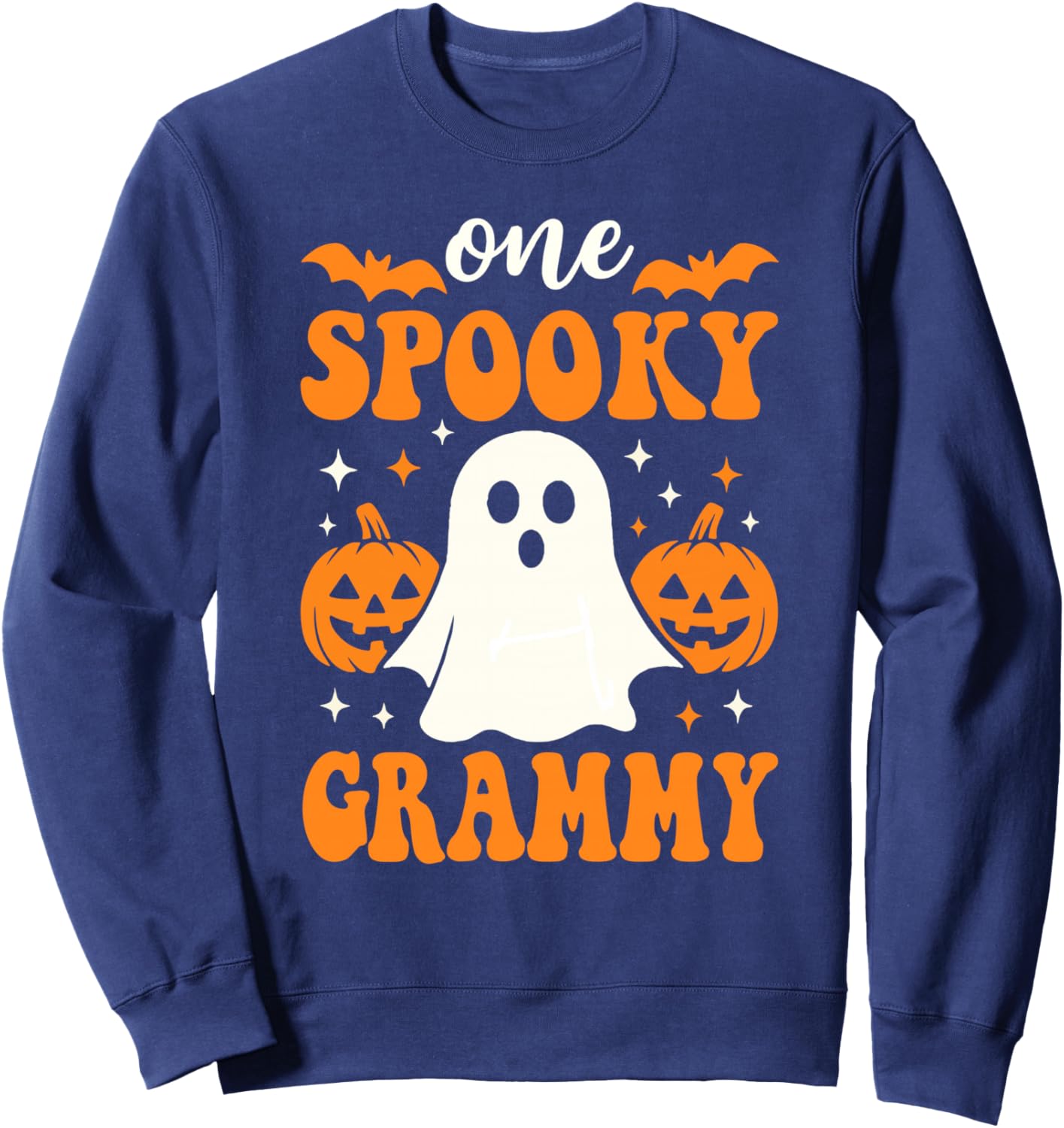 One Spooky Grammy Matching Family Halloween Costumes Sweatshirt - Sweatshirt | Navy