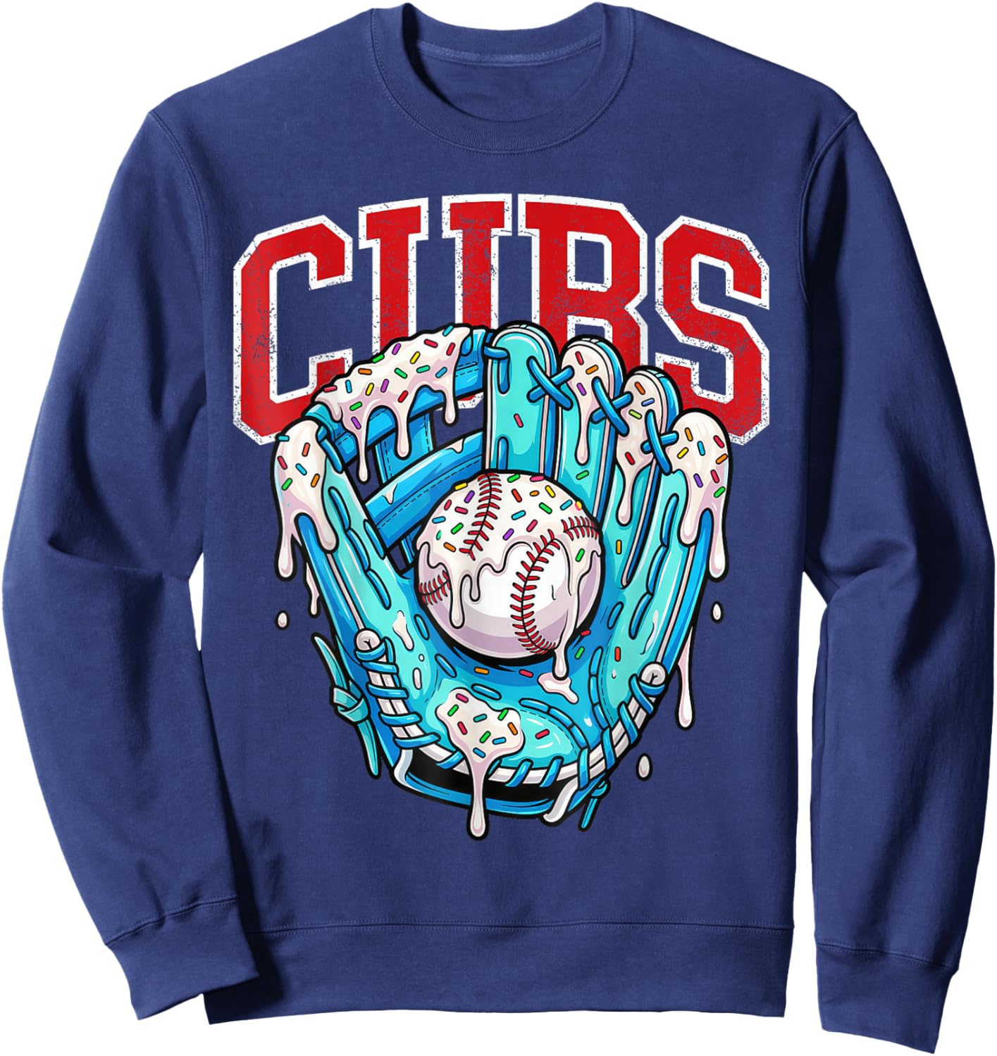 Vintage Cubs Name Personalized Retro Women Kid Sweatshirt - Sweatshirt | Navy