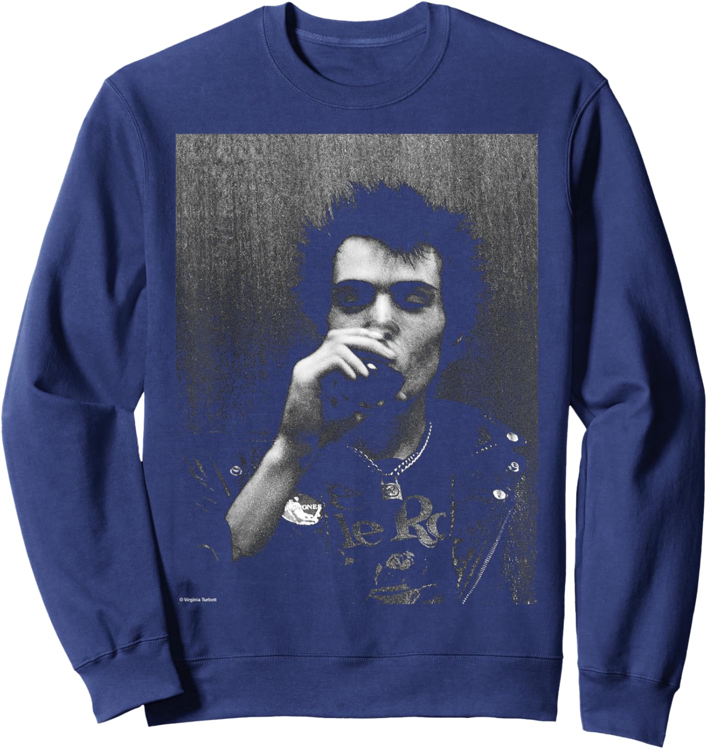 Sid Vicious Sex Pistols Bass Player of Virginia Turbett Sweatshirt - Sweatshirt | Navy