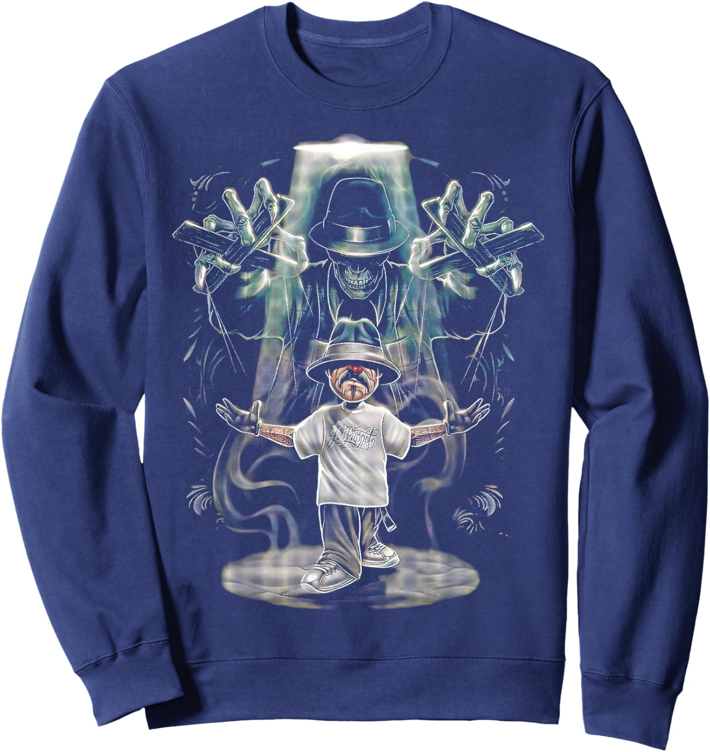 Chicano Cholo Payaso Homie Pachuco Cool Mexicans Gangster Sweatshirt - Sweatshirt | Navy