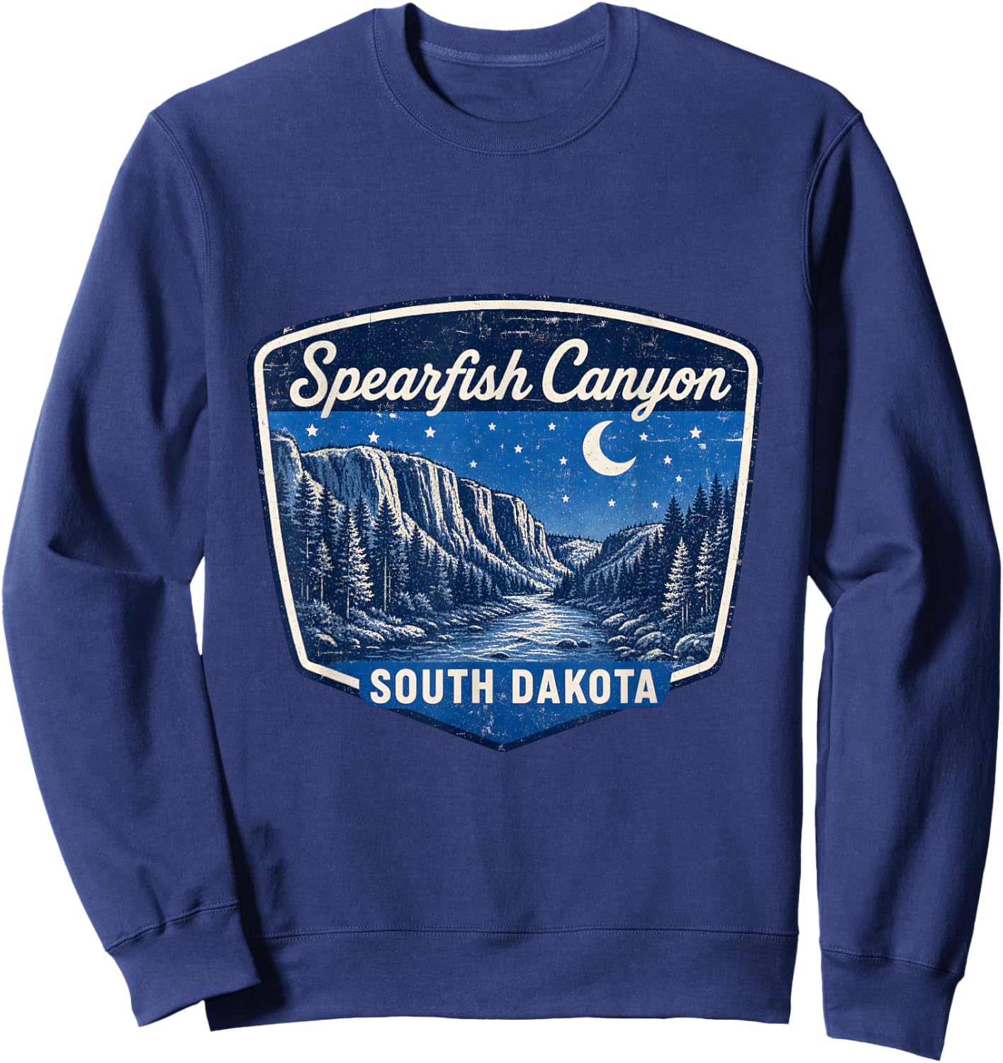 Spearfish Canyon South Dakota Nature Landscape Outdoor Sweatshirt - Sweatshirt | Navy