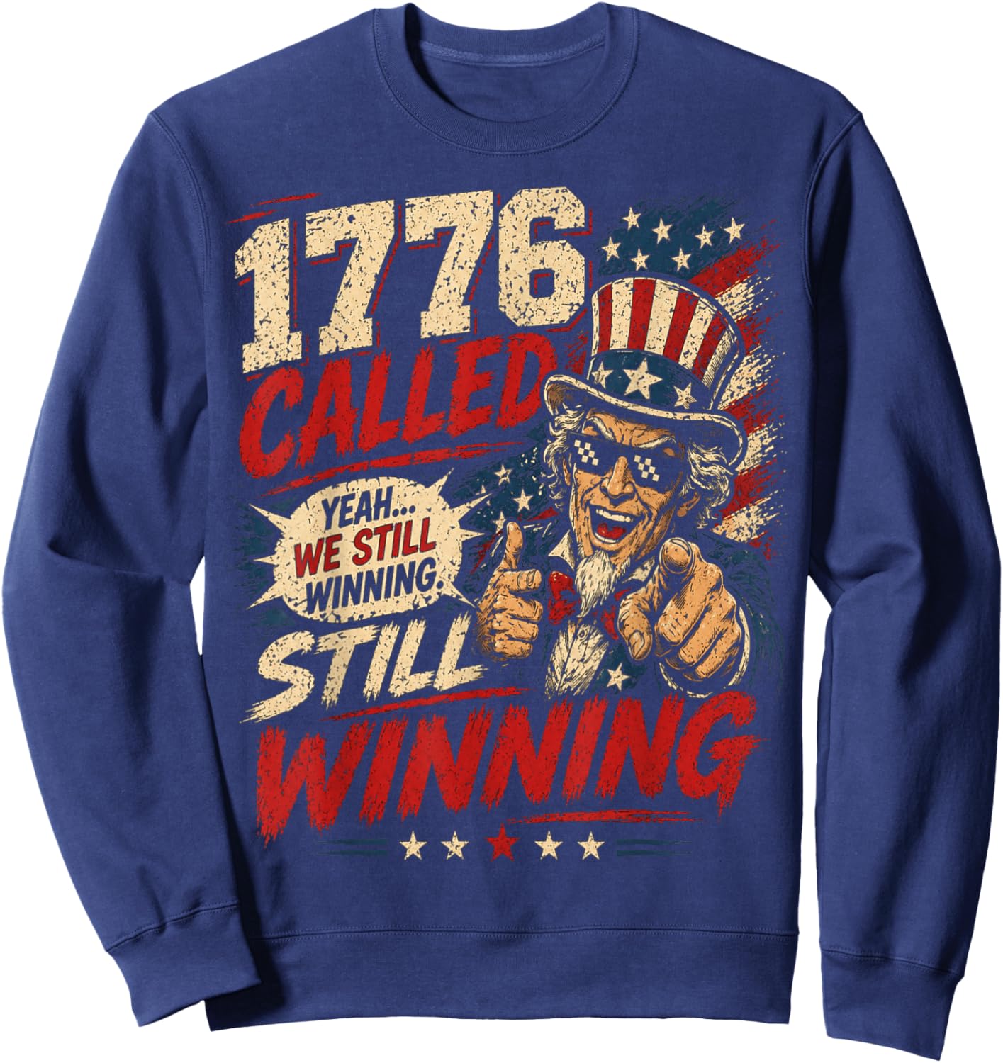 250 Years American 250th Anniversary USA Patriotic 4th July Sweatshirt - Sweatshirt | Navy