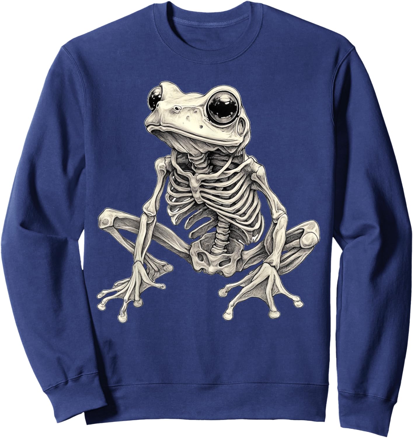 Frog Skeleton Halloween Sweatshirt - Sweatshirt | Navy