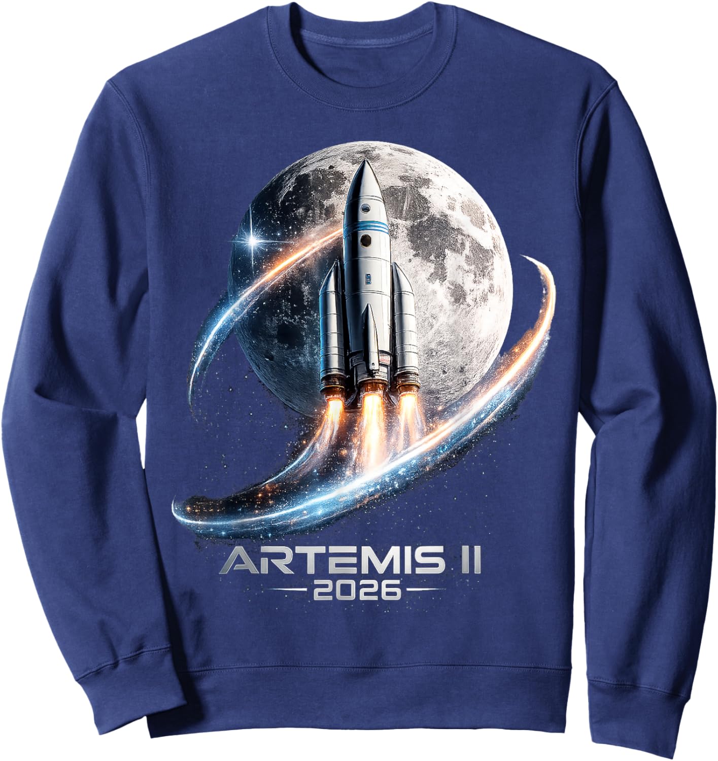 Artemis II Launch to The Moon 2026 Sweatshirt - Sweatshirt | Navy