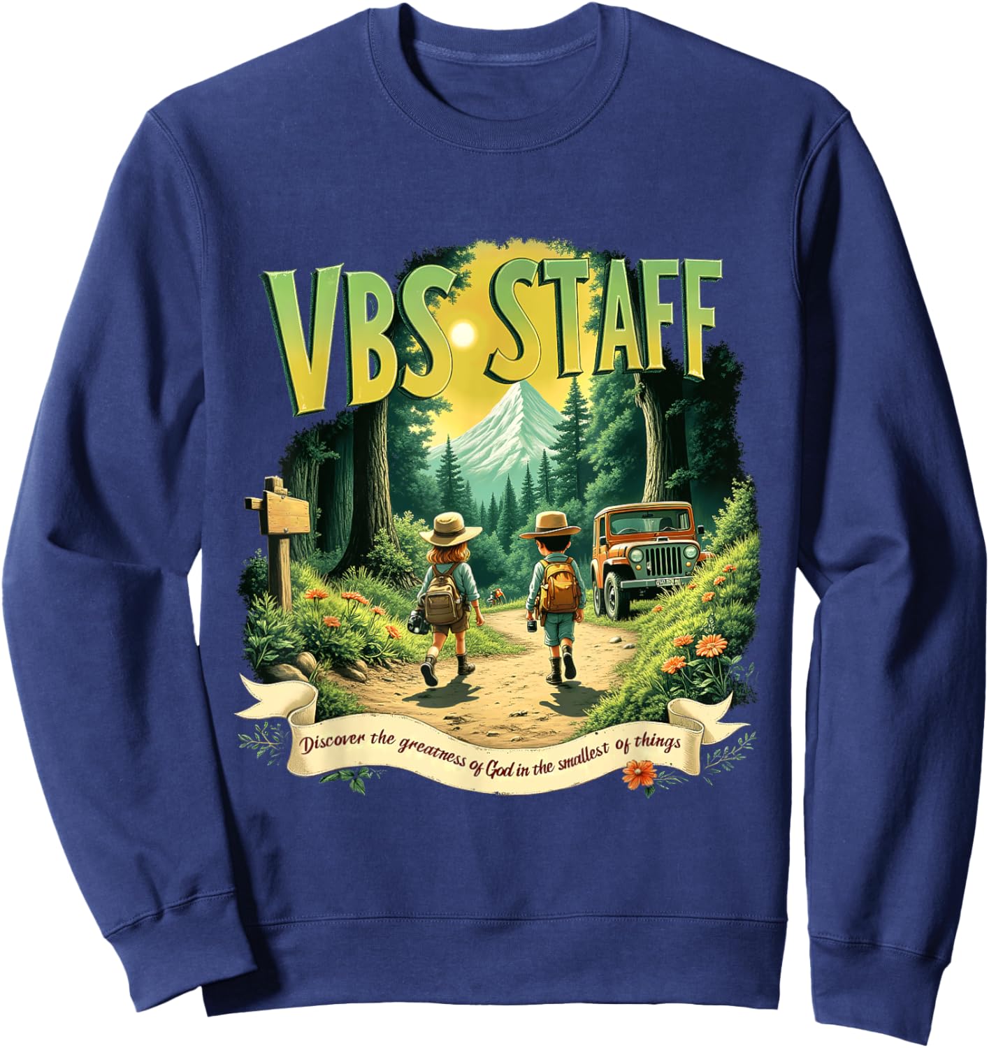 Team Adventure Magnified Smallest VBS Staff 2025 Insects Sweatshirt - Sweatshirt | Navy