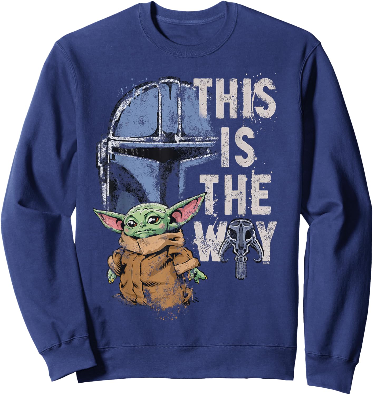 Star Wars The Mandalorian and Grogu This is The Way Graphic Sweatshirt - Sweatshirt | Navy