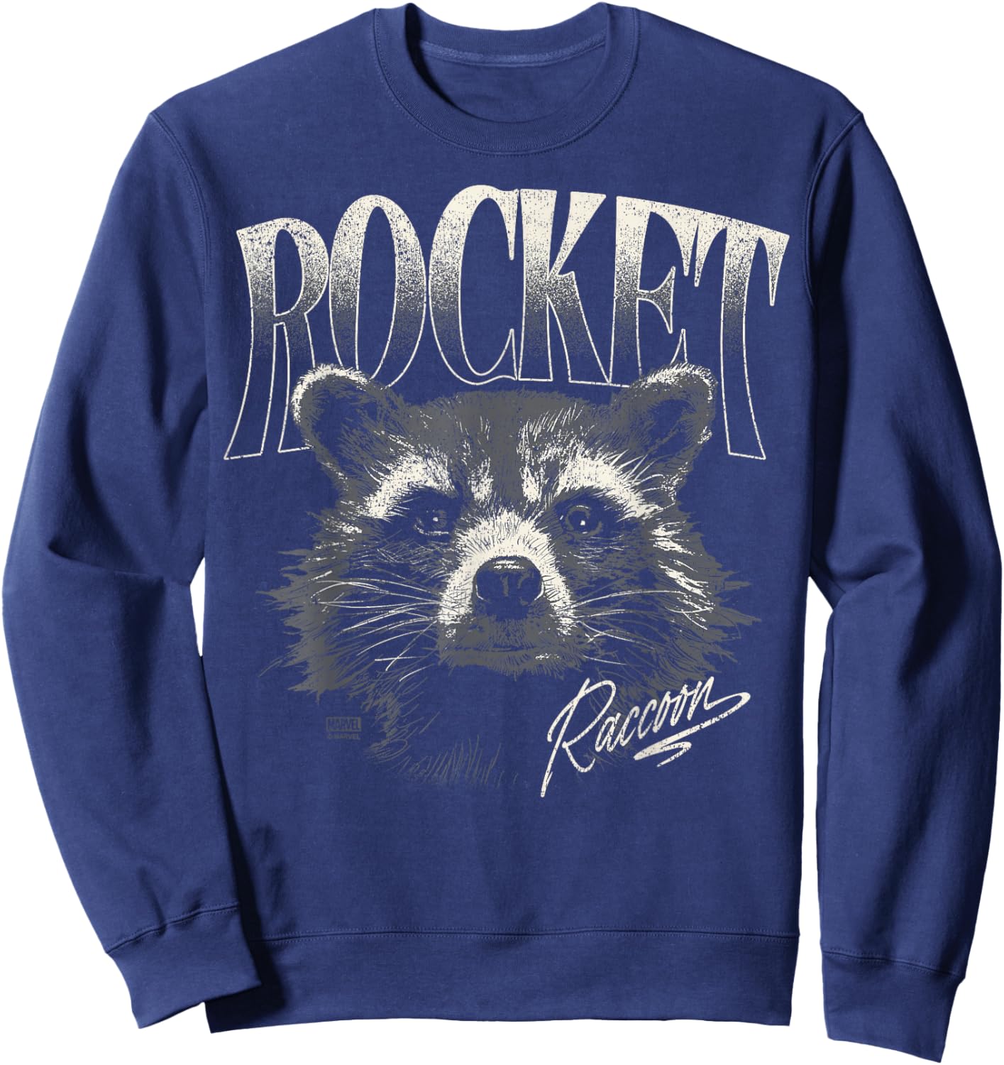 Guardians of The Galaxy - Rocket Raccoon Portrait Sweatshirt - Sweatshirt | Navy