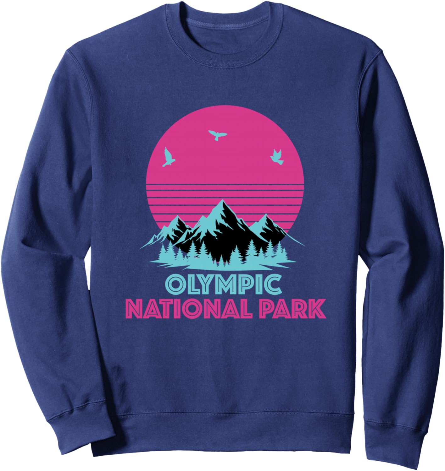Olympic National Park Washington Souvenir Men Women Sweatshirt - Sweatshirt | Navy