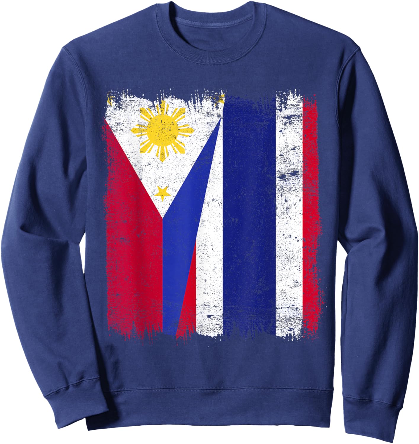 Philippines Thailand Half Flag Filipino Thai Roots Sweatshirt - Sweatshirt | Navy
