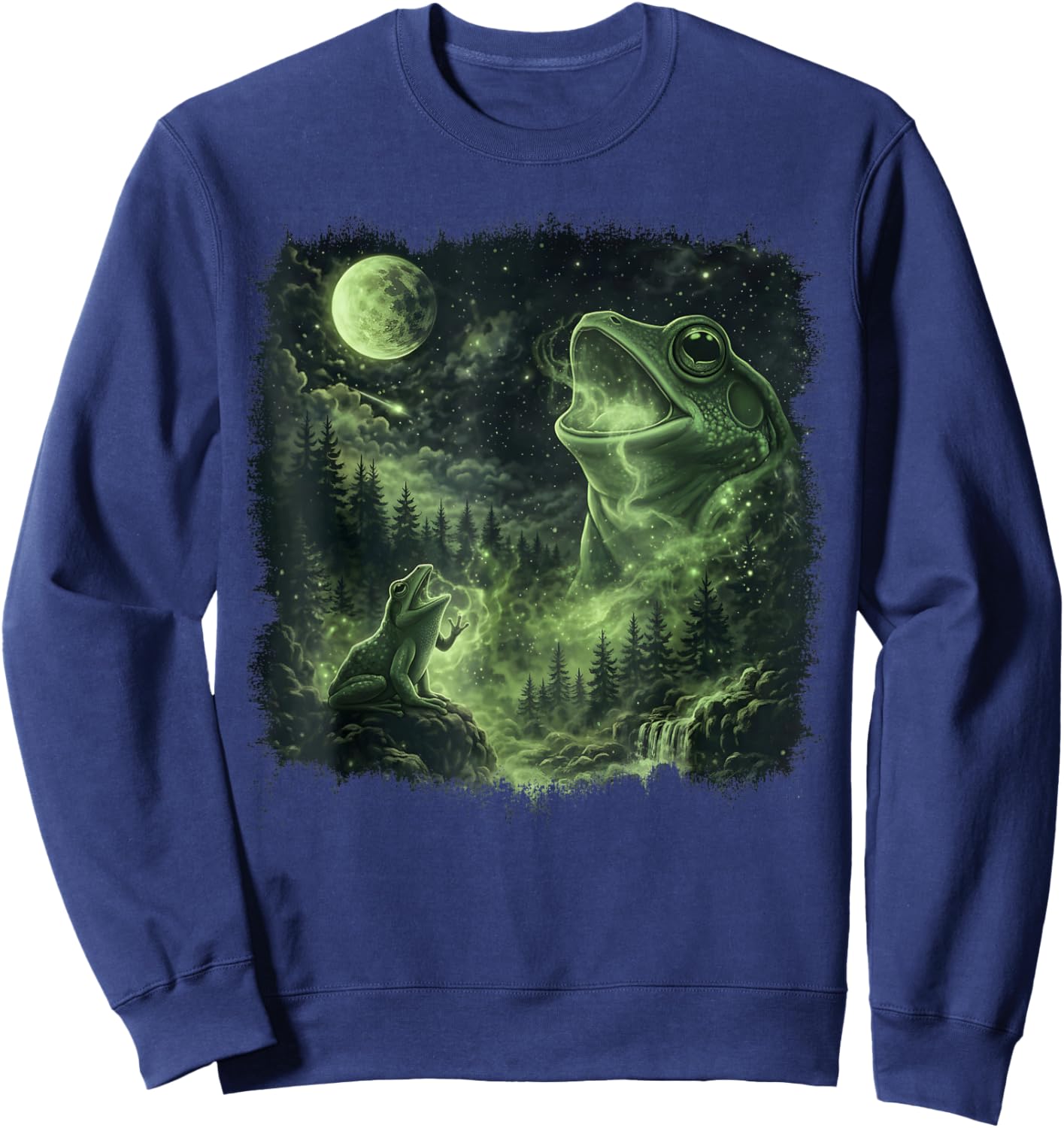 Frog Howling at The Moon Sweatshirt - Sweatshirt | Navy