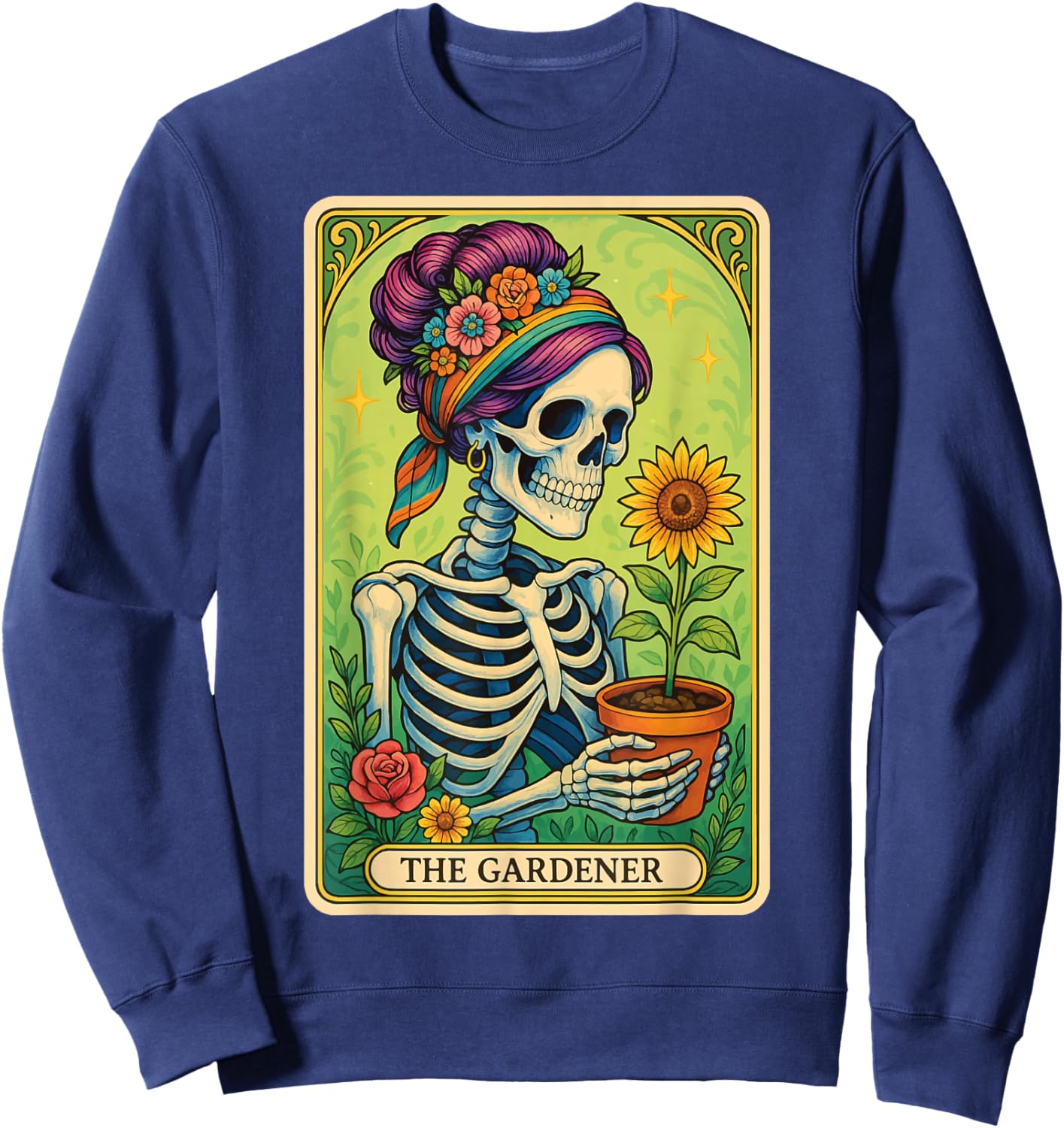 The Gardener Tarot Card Sweatshirt - Sweatshirt | Navy