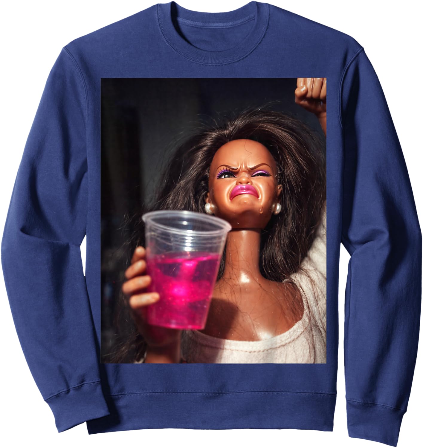 Disgusted Face Meme Doll Babe X Only Cute Baby Love Fans Sweatshirt - Sweatshirt | Navy
