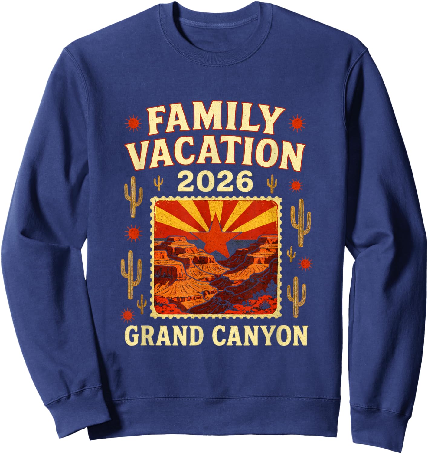 Family Vacation - Grand Canyon 2026 Nostalgia Sweatshirt - Sweatshirt | Navy