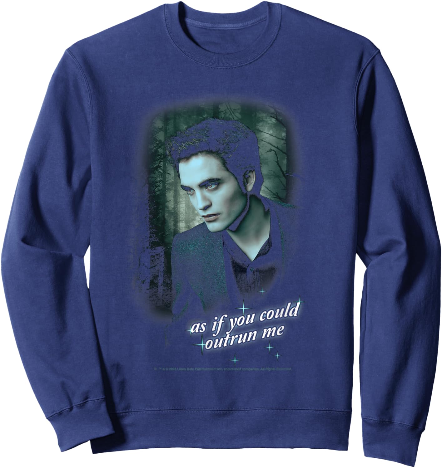 Twilight Edward As If You Could Outrun Me Forest Scene Movie Sweatshirt - Sweatshirt | Navy