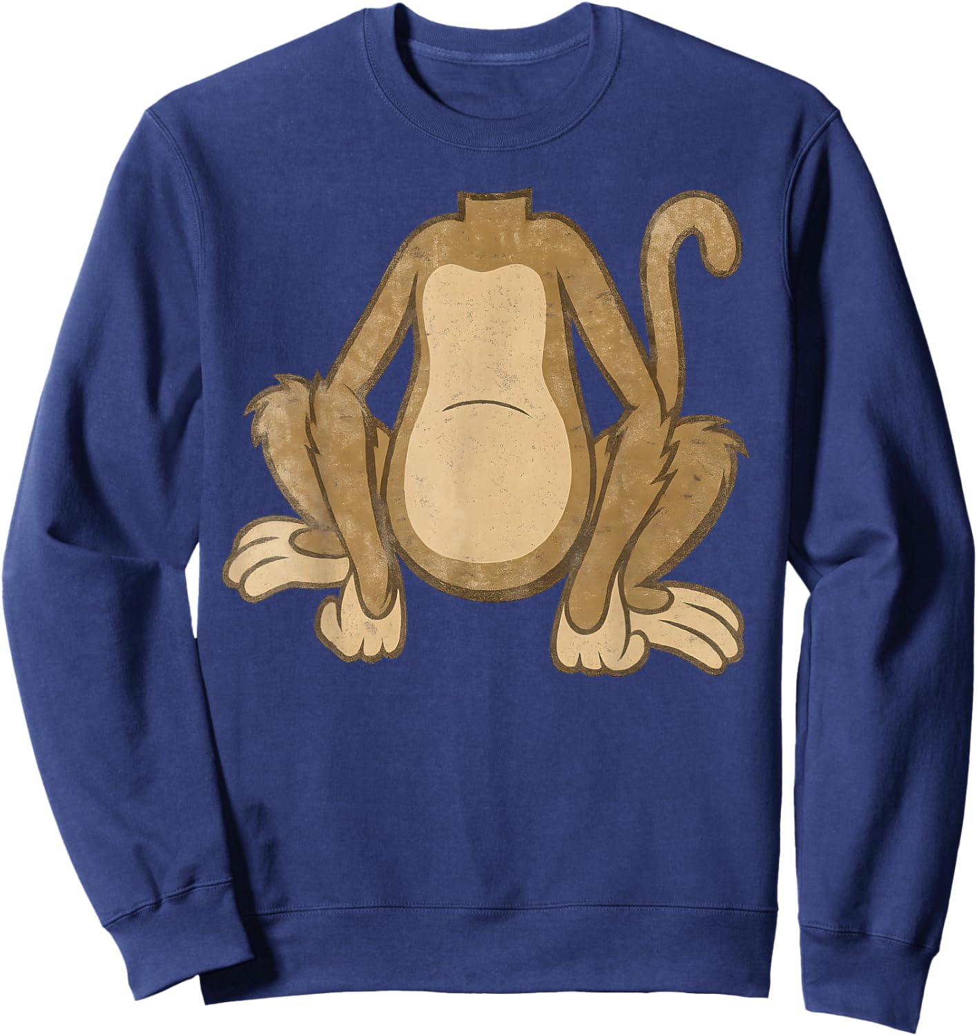 Funny Monkey Costume Design for Animal Lovers and Kids Sweatshirt - Sweatshirt | Navy