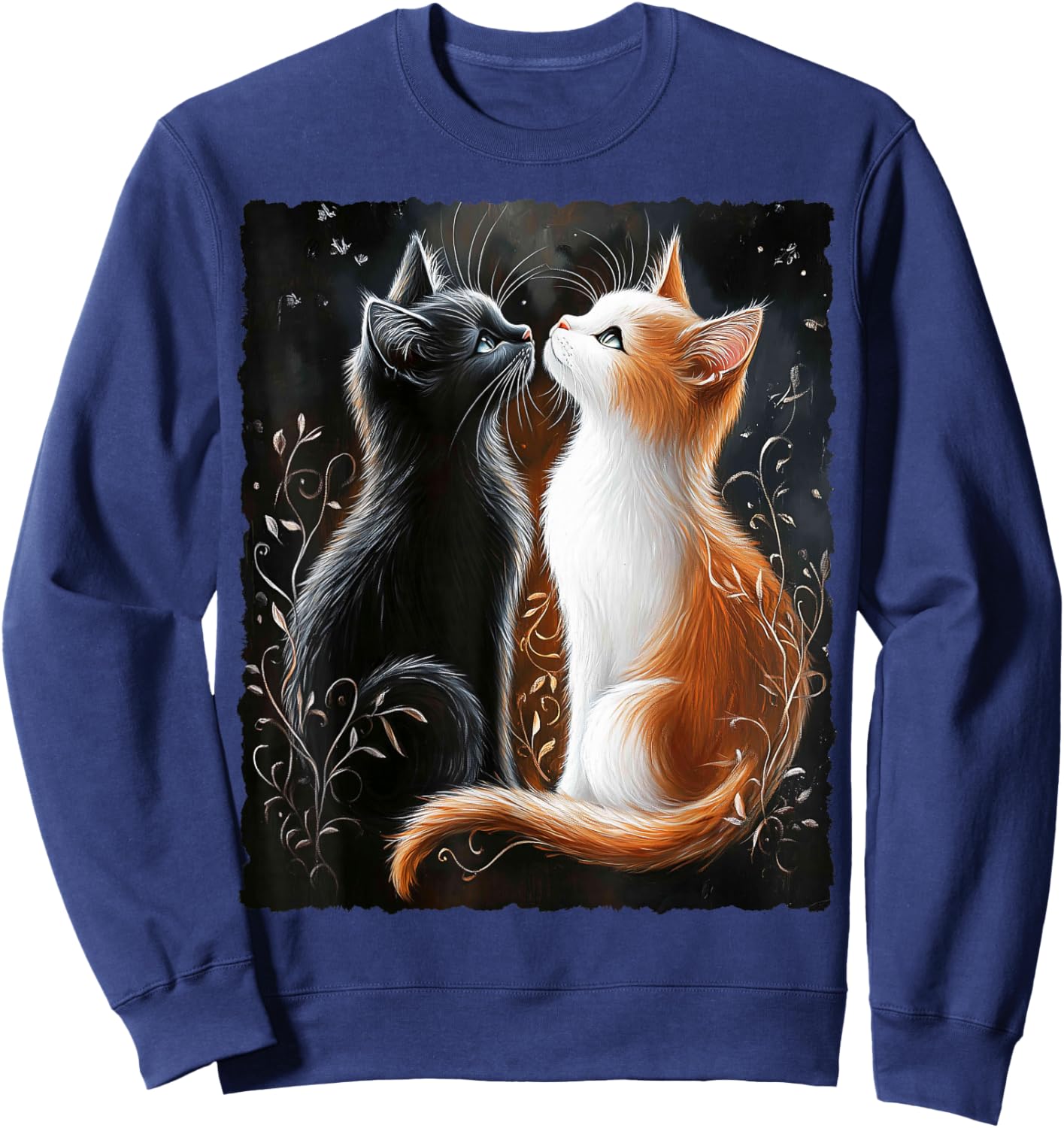 Cute Magical Cat Kitten Fantasy Art Design Sweatshirt - Sweatshirt | Navy