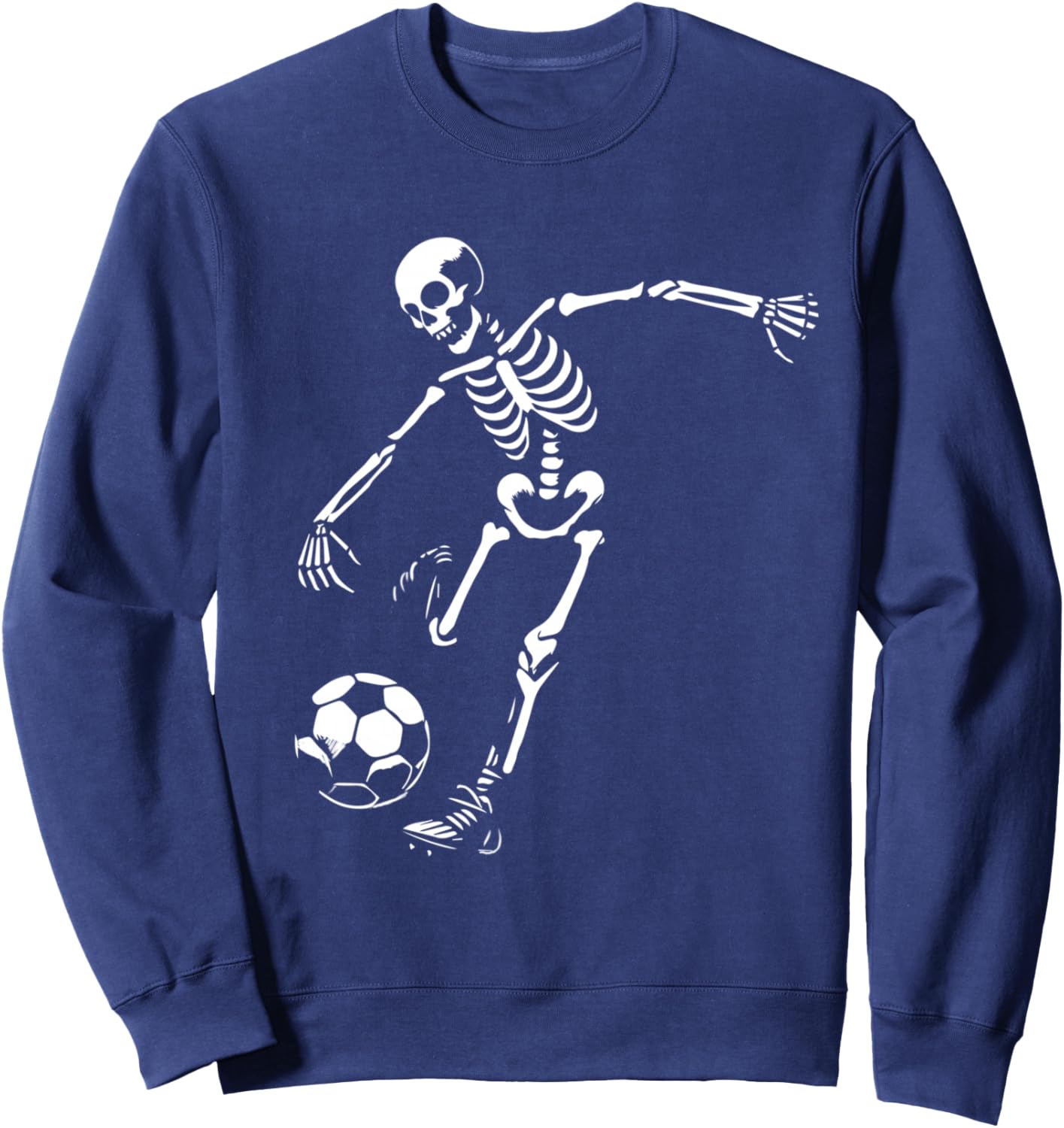 Funny Skeleton Playing Soccer, Halloween Soccer Boys Girls Sweatshirt - Sweatshirt | Navy