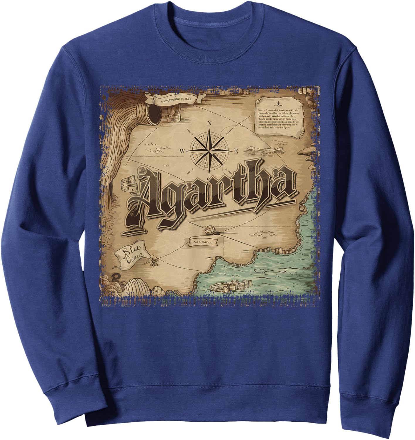 Agartha City UFO Conspiracy Theory Sci Fi Gaming Sweatshirt - Sweatshirt | Navy