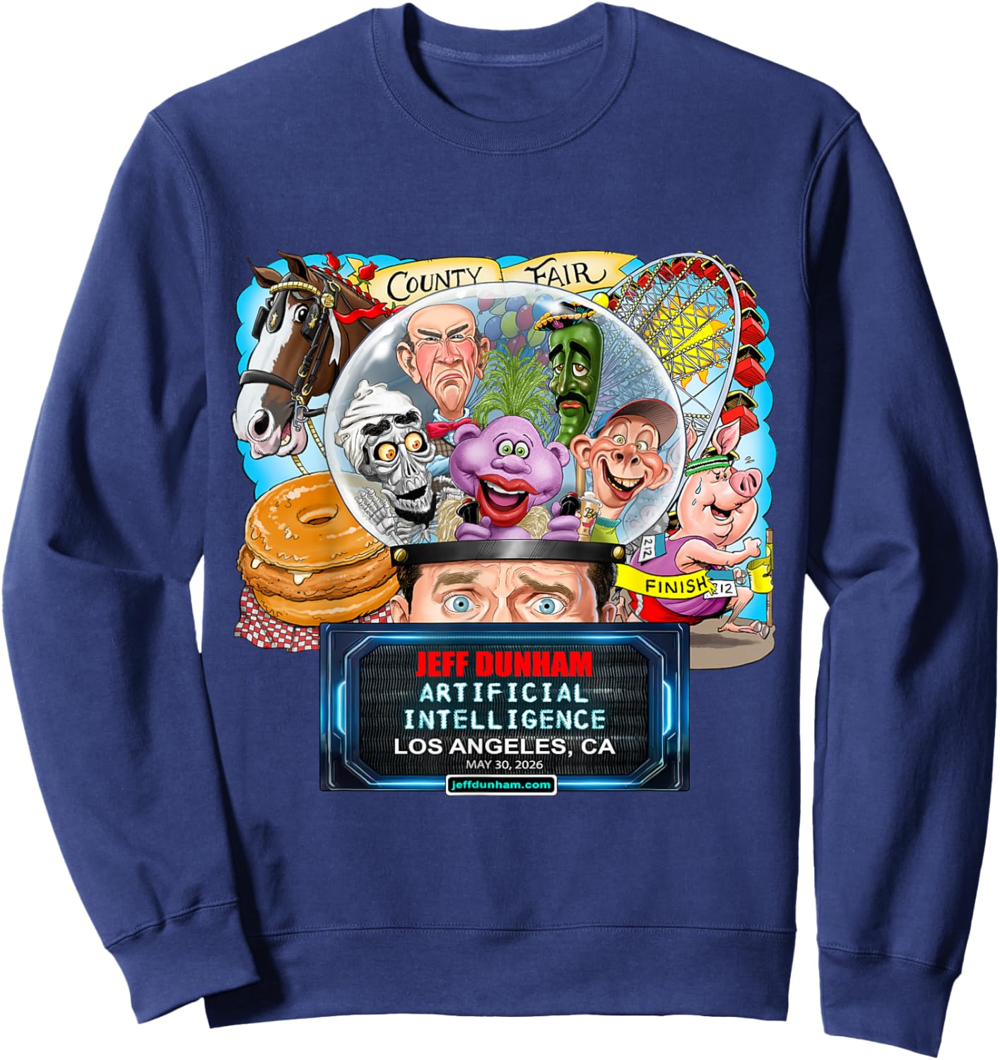 Jeff Dunham Los Angeles, CA (2026) Sweatshirt - Sweatshirt | Navy