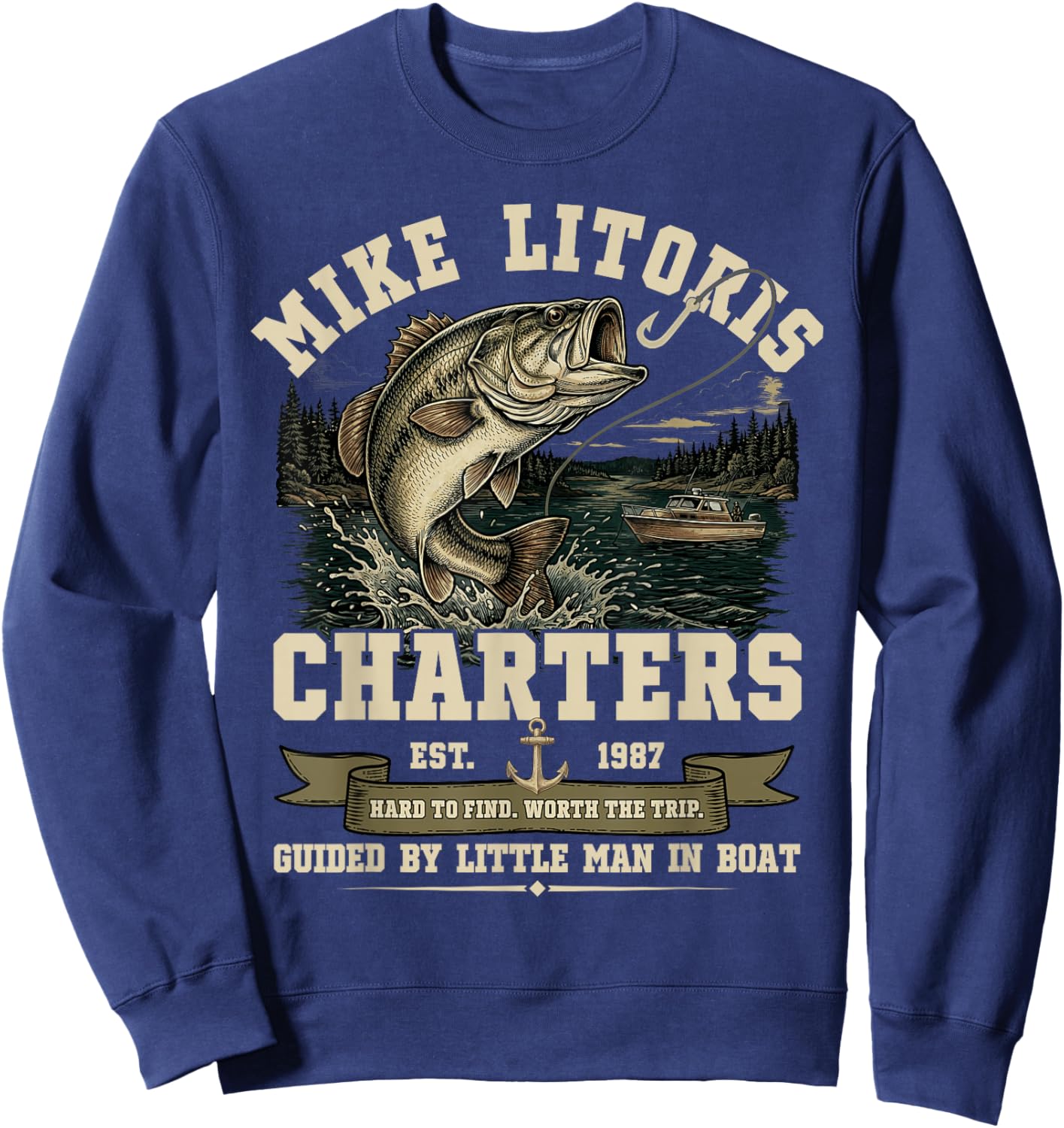 Mike Litoris Funny Adult Humor Innuendo Joke Gag Gifts Sweatshirt - Sweatshirt | Navy