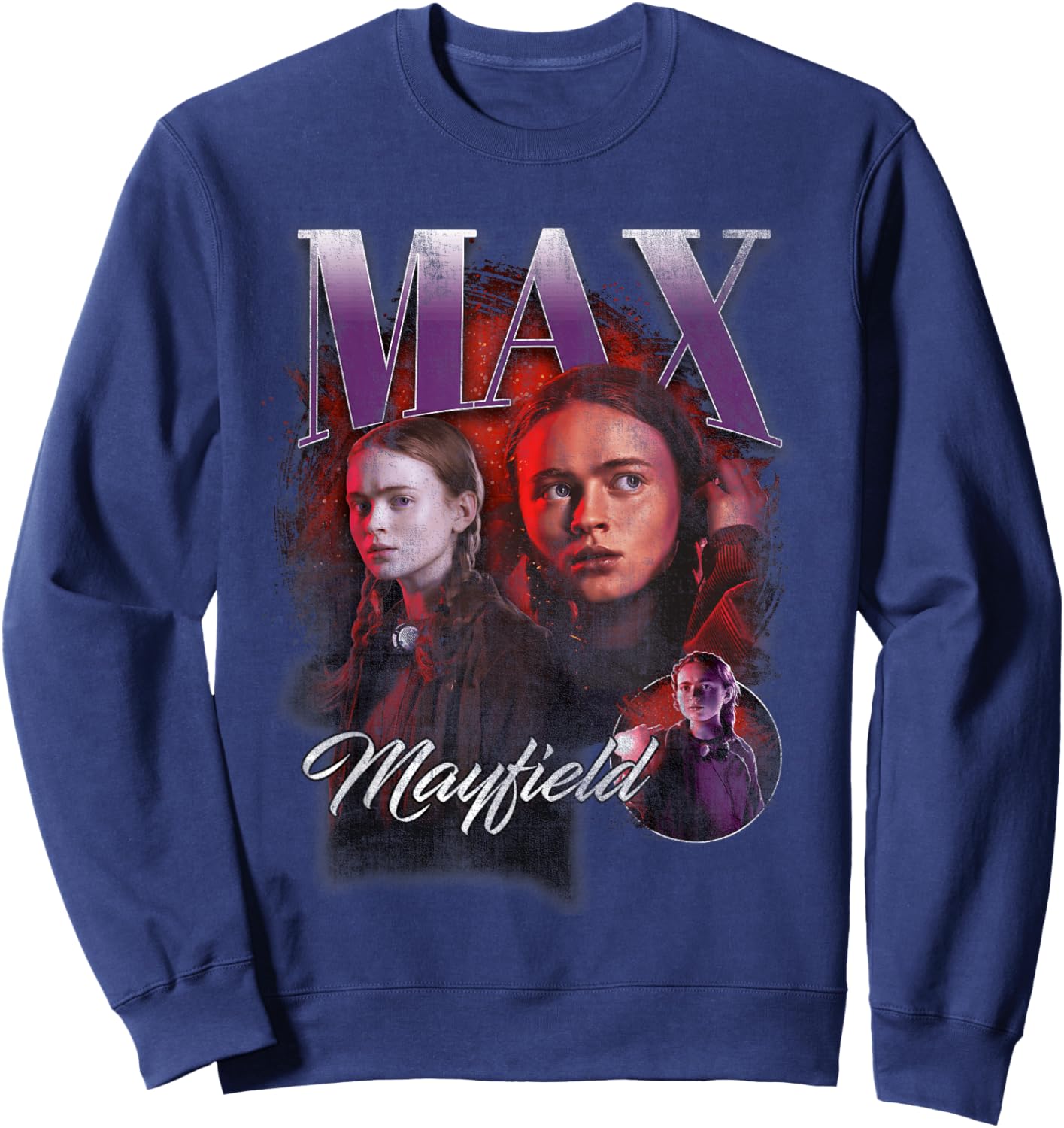 Stranger Things Max Homage Sweatshirt - Sweatshirt | Navy