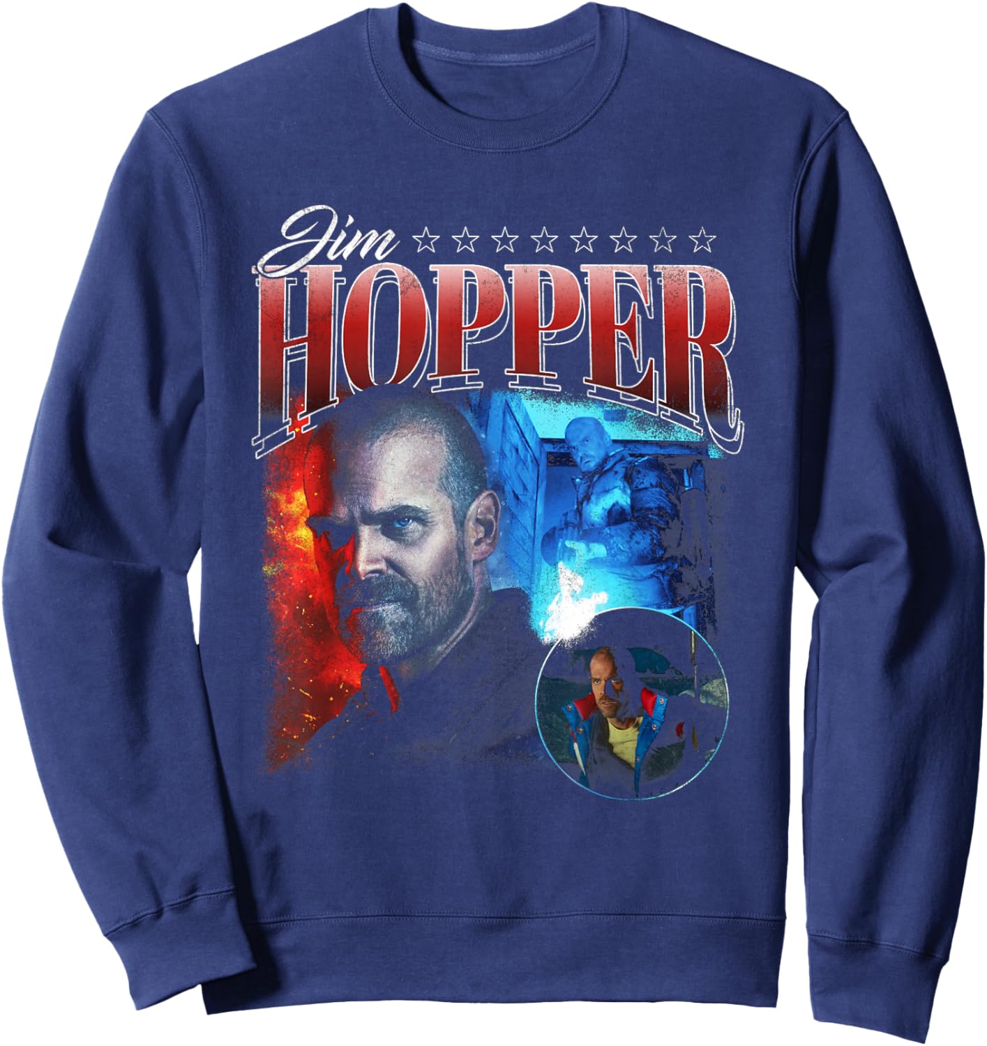 Stranger Things Jim Hopper Homage Sweatshirt - Sweatshirt | Navy