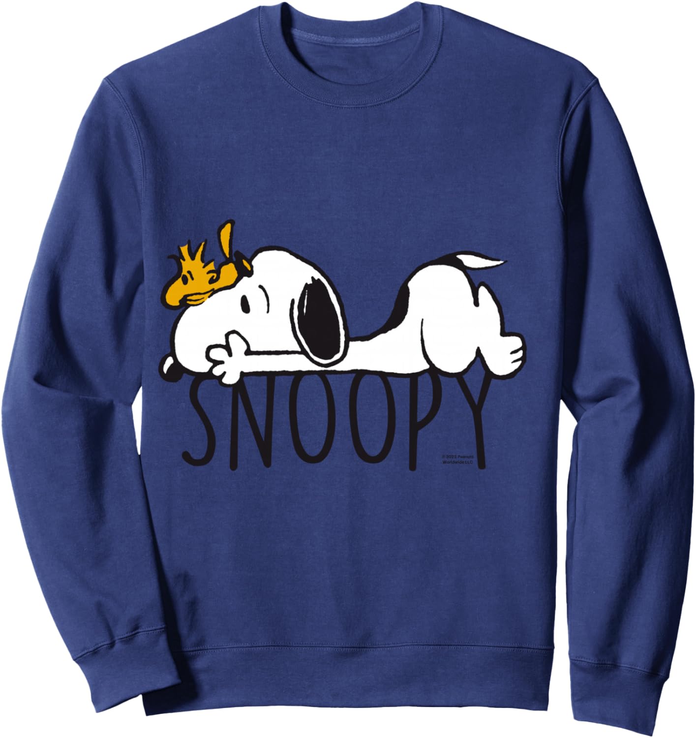 Peanuts - Snoopy with Woodstock Shirt, black, S Sweatshirt - Sweatshirt | Navy