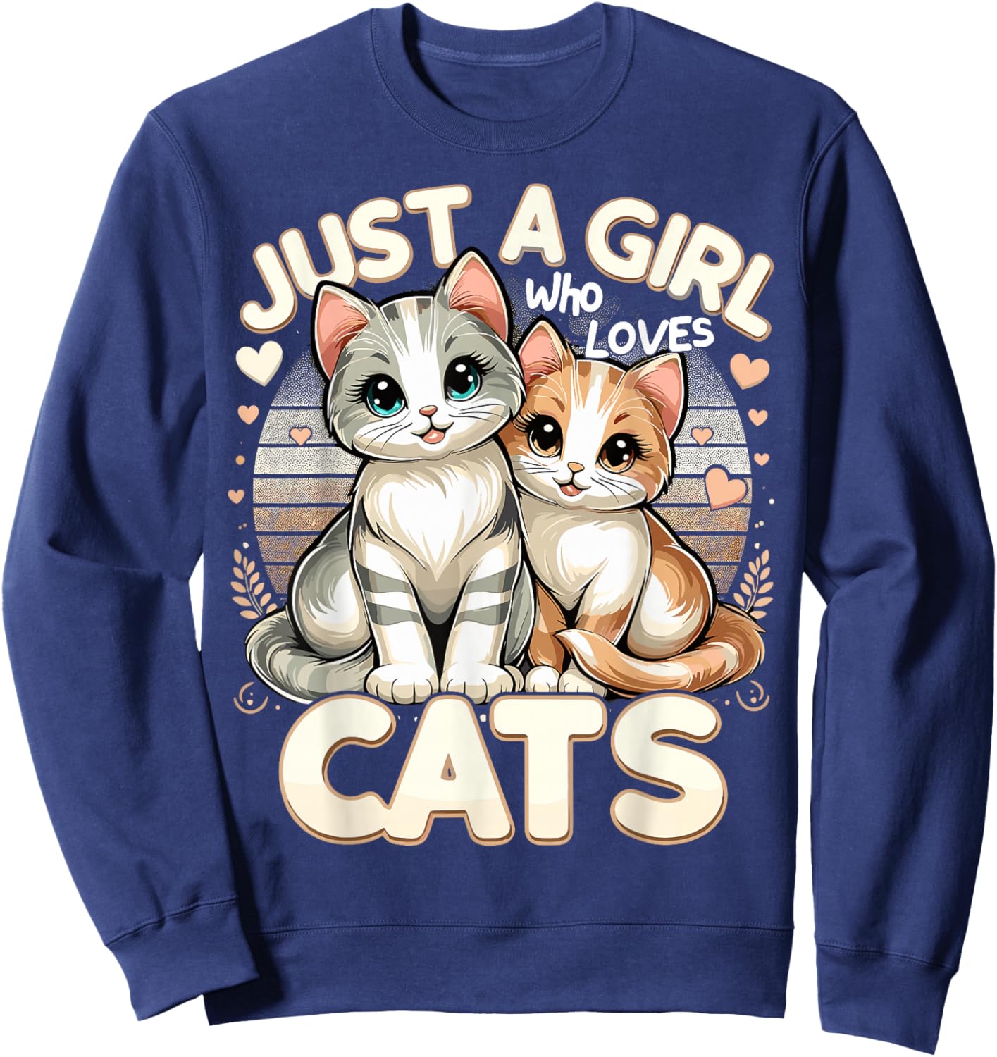 Just A Girl Who Loves Cats Sweatshirt - Sweatshirt | Navy
