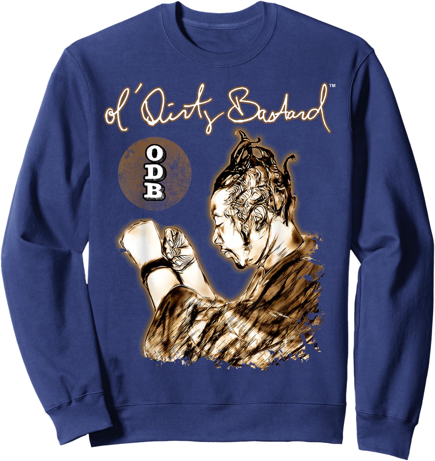 ODB Ol Dirty Ba--ard Official Hip Hop Graffiti Rap Mural Sweatshirt - Sweatshirt | Navy