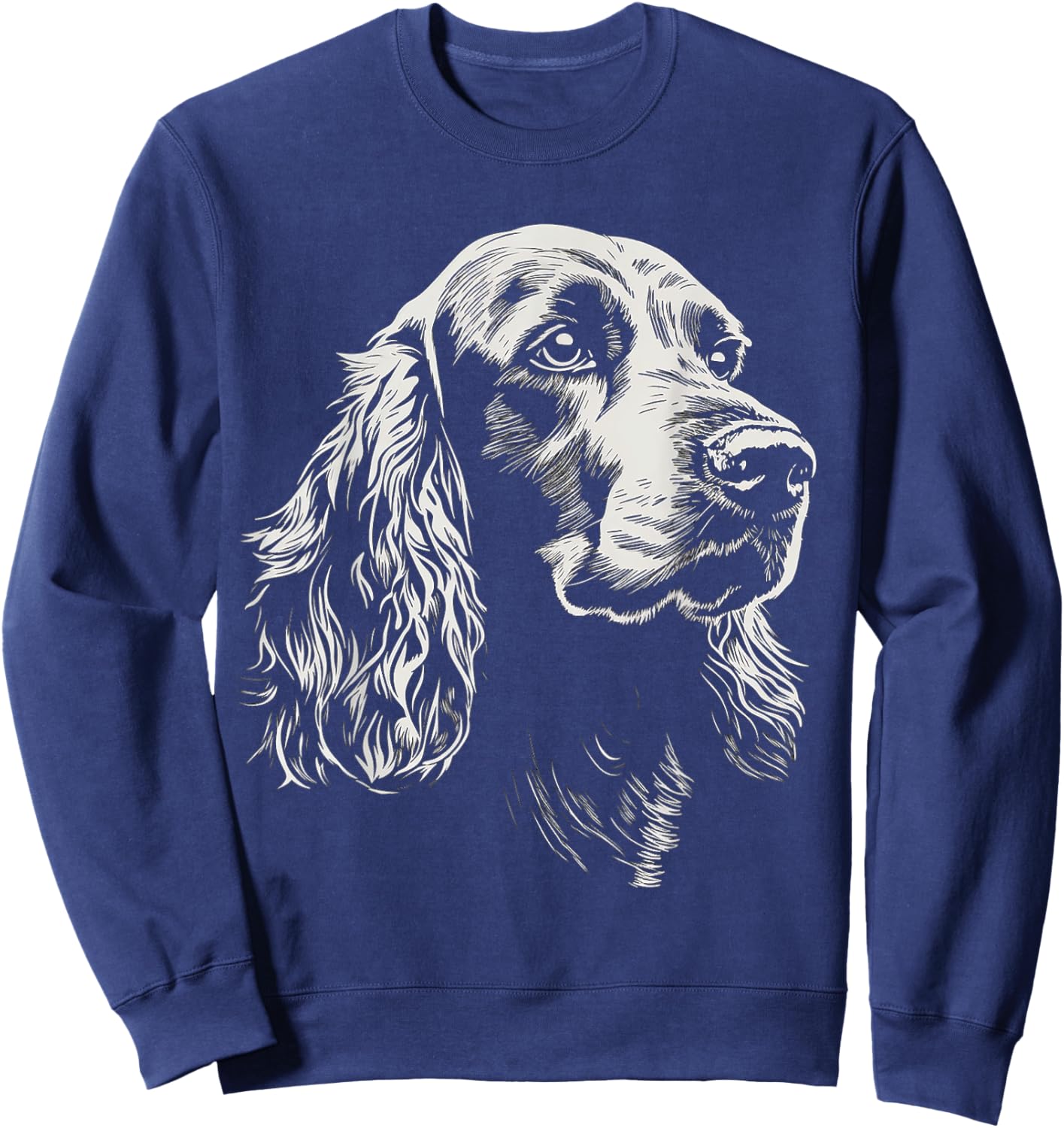 Cocker Spaniel Graphic Pet Art Dog Cocker Spaniel Sweatshirt - Sweatshirt | Navy