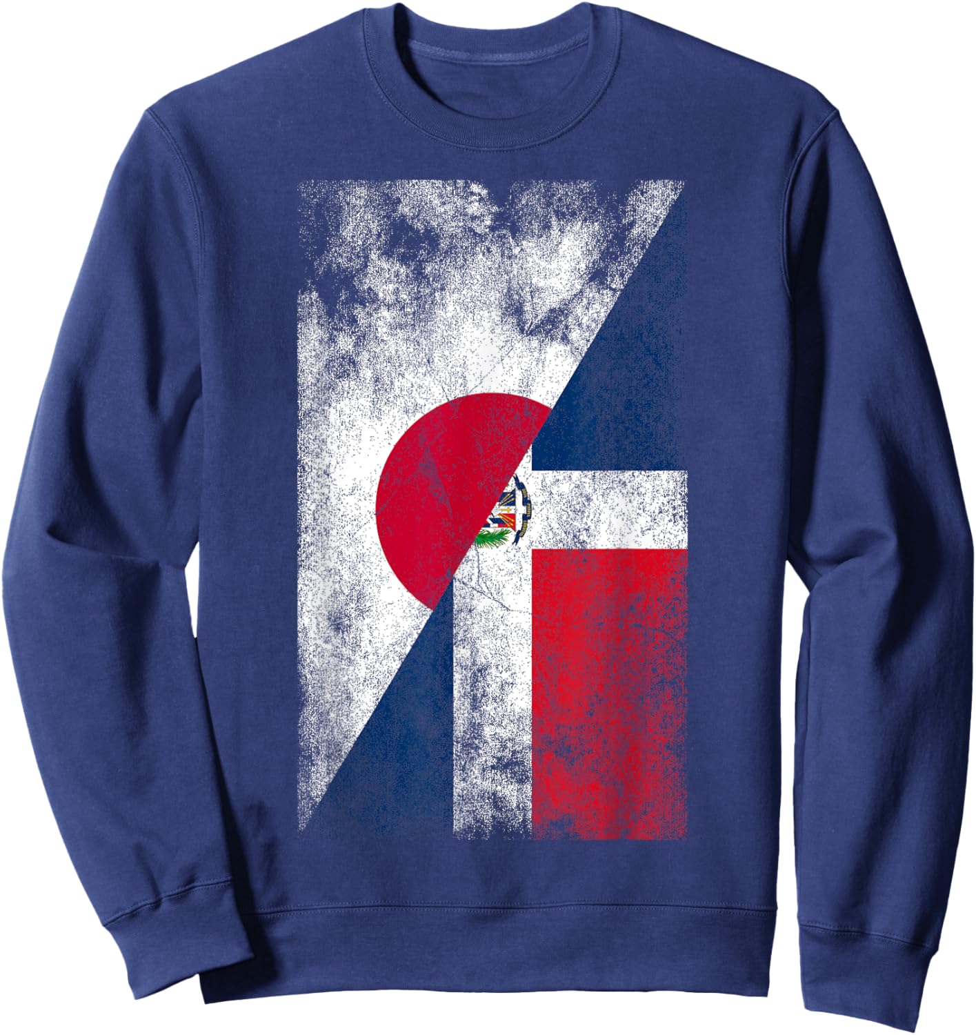 Japan Dominican Republic Flags - Japanese Dominican Sweatshirt - Sweatshirt | Navy