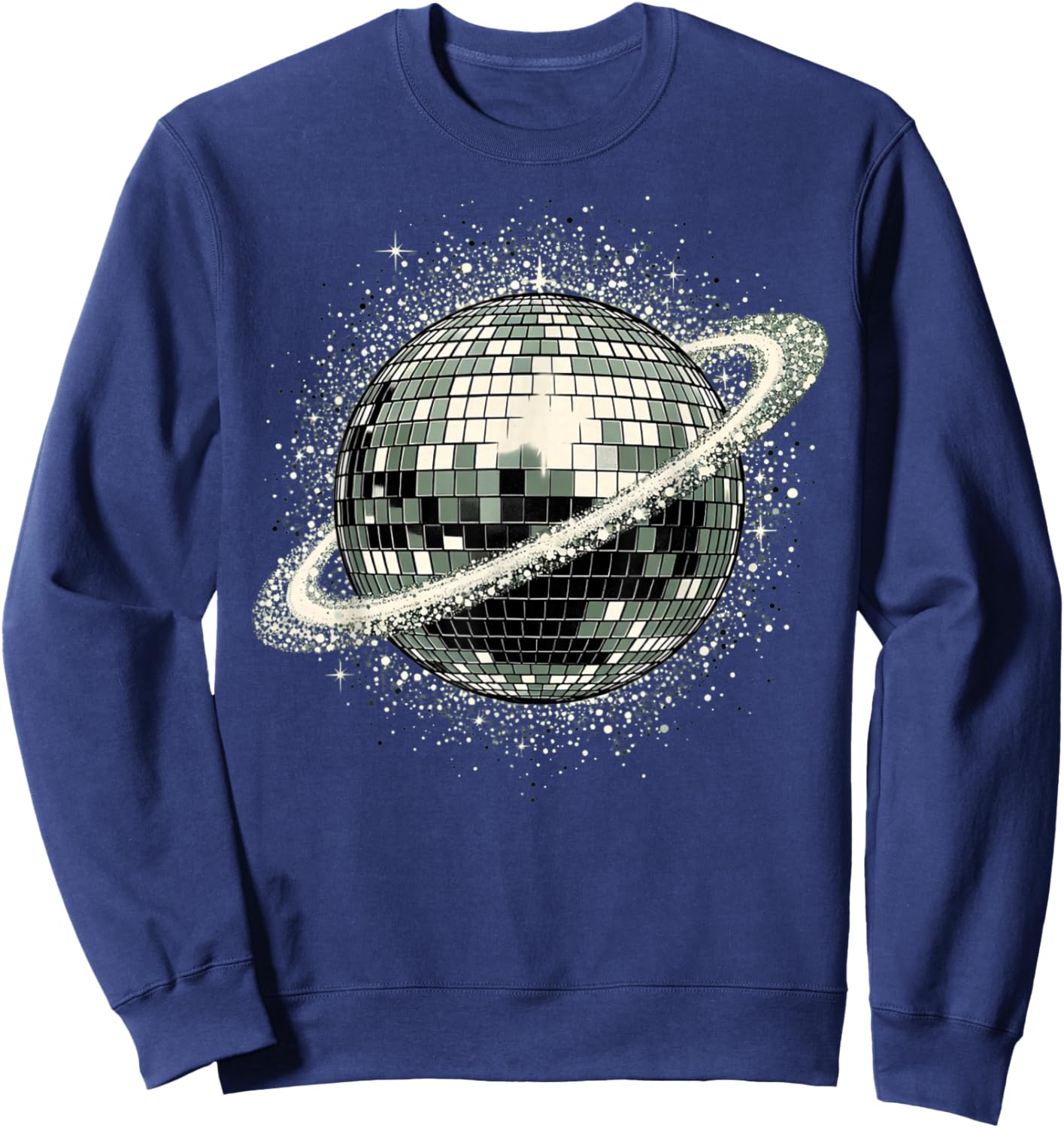 Cool Disco Ball Planet Dance Club Retro Party Sweatshirt - Sweatshirt | Navy