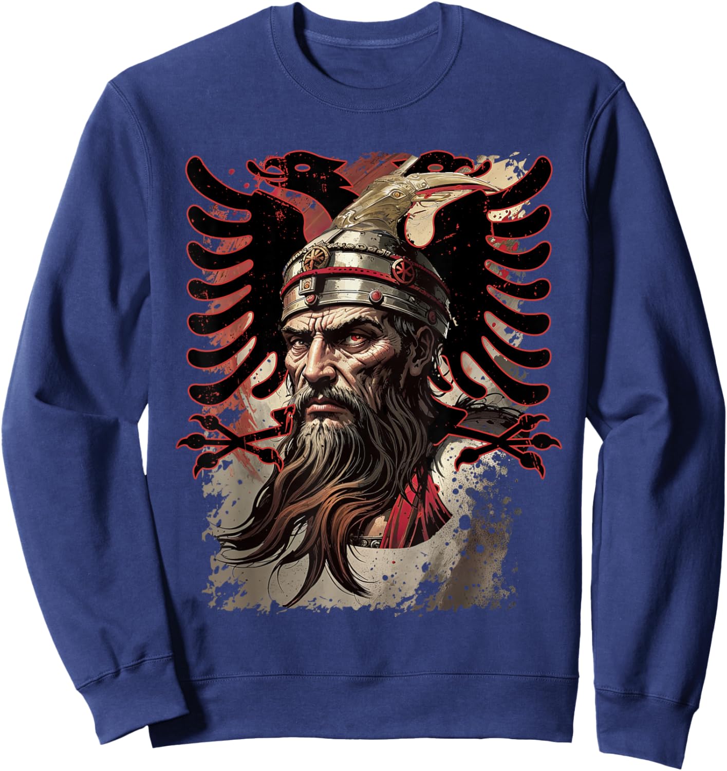 Skanderbeg Albania and Kosovo flag for a proud Albanian Sweatshirt - Sweatshirt | Navy