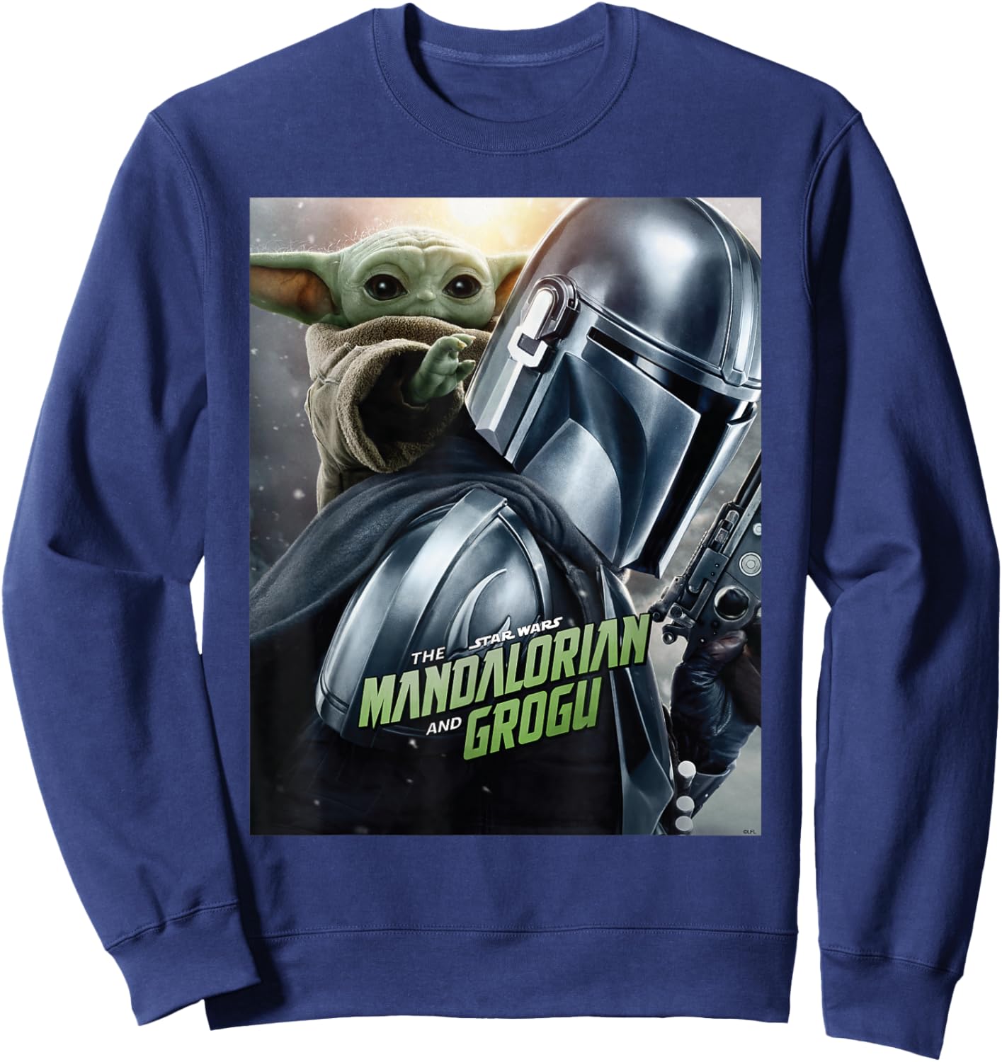 Star Wars The Mandalorian and Grogu Official Movie Poster Sweatshirt - Sweatshirt | Navy