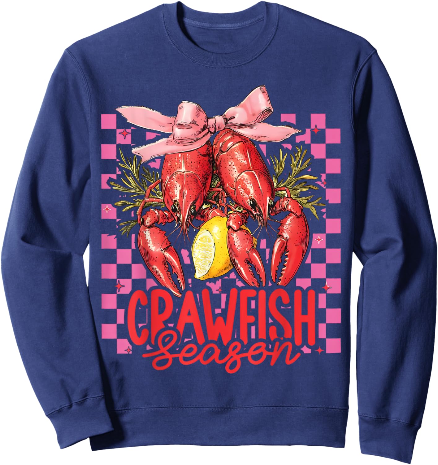 Crawfish Season Crawfish Boil Lobster Cajun Men Women Sweatshirt - Sweatshirt | Navy