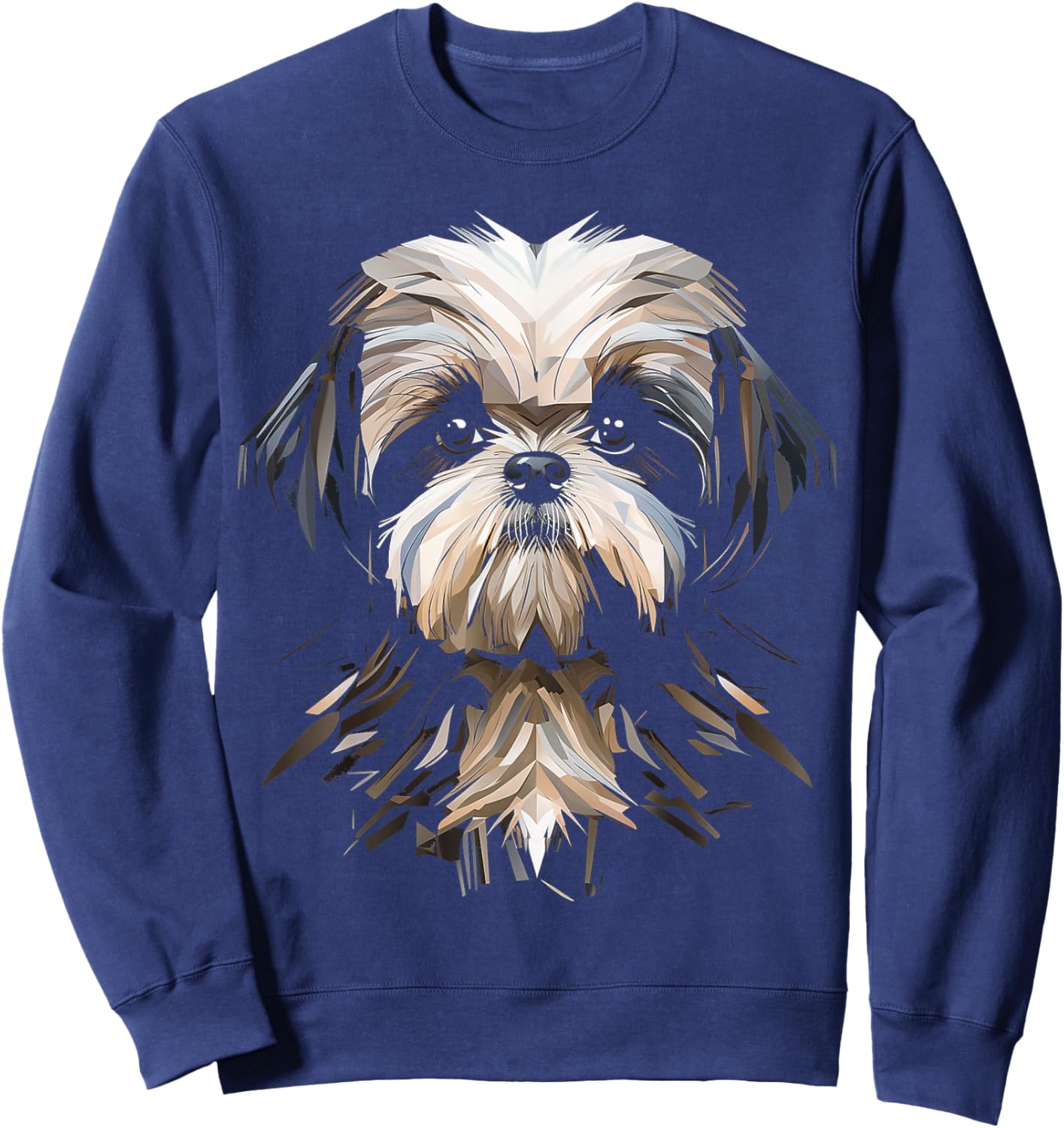Shih Tzu Motif Pet Art Dog Shih Tzu Men Women Kids Sweatshirt - Sweatshirt | Navy