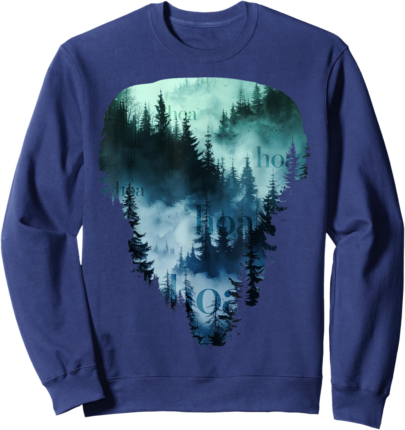 HOA HOA HOA HOA HOA Season Autumn Fall Forest Landscape Sweatshirt - Sweatshirt | Navy