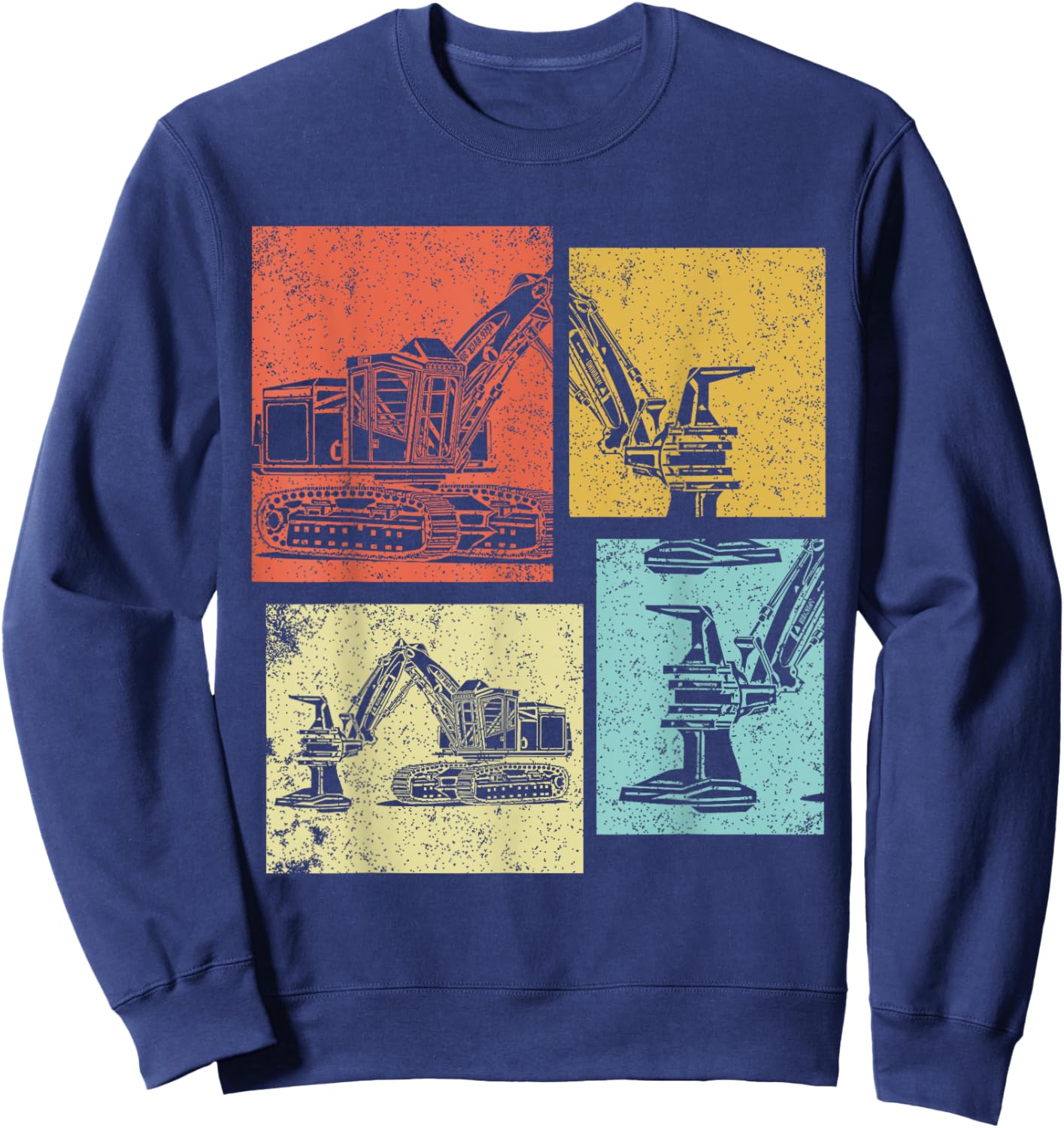 Feller Buncher Vintage Logger Logging Log Man Women Sweatshirt - Sweatshirt | Navy