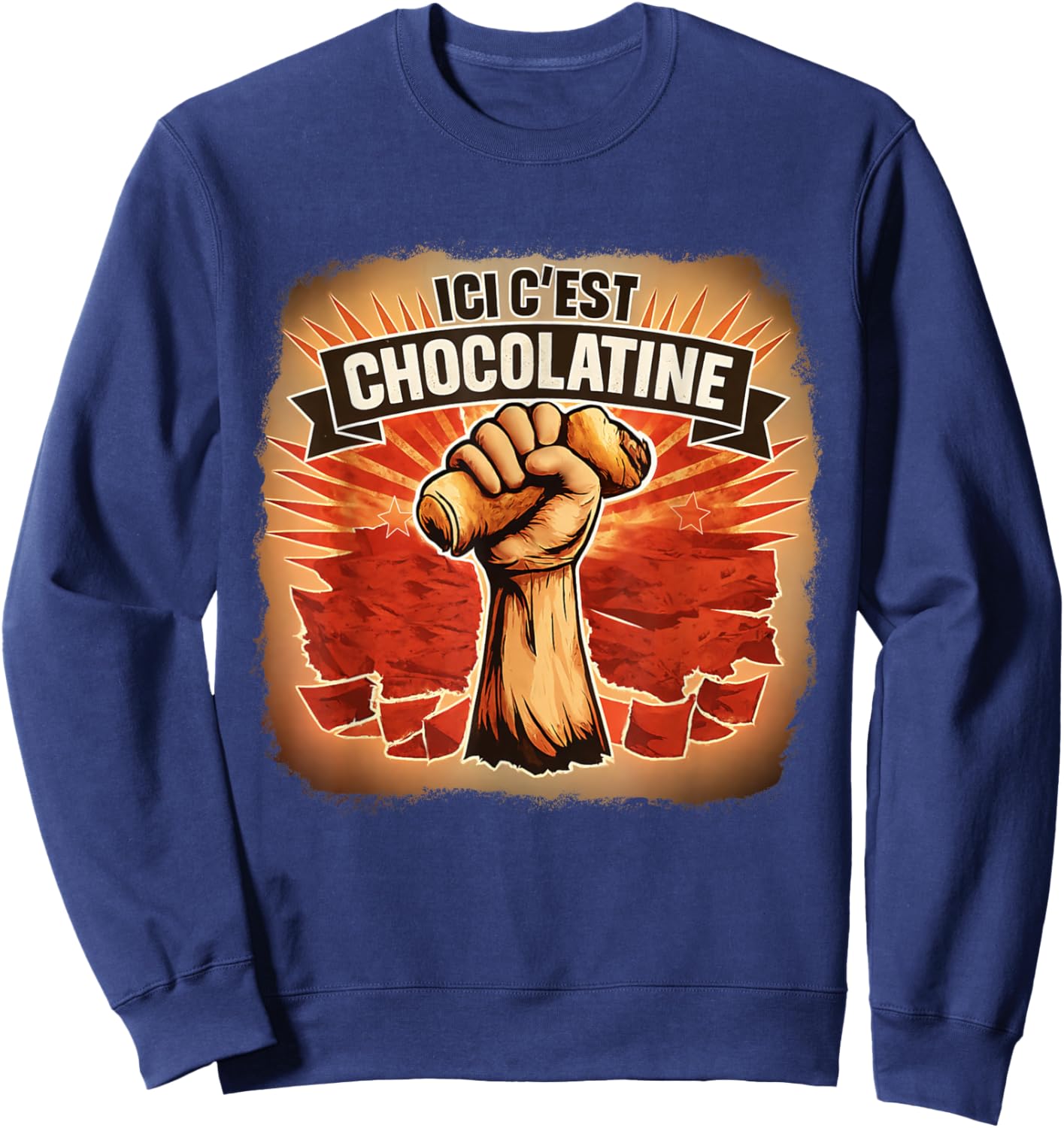Ici on Dit chocolatine- Chocolatine Sud-Ouest Humour Sweatshirt - Sweatshirt | Navy
