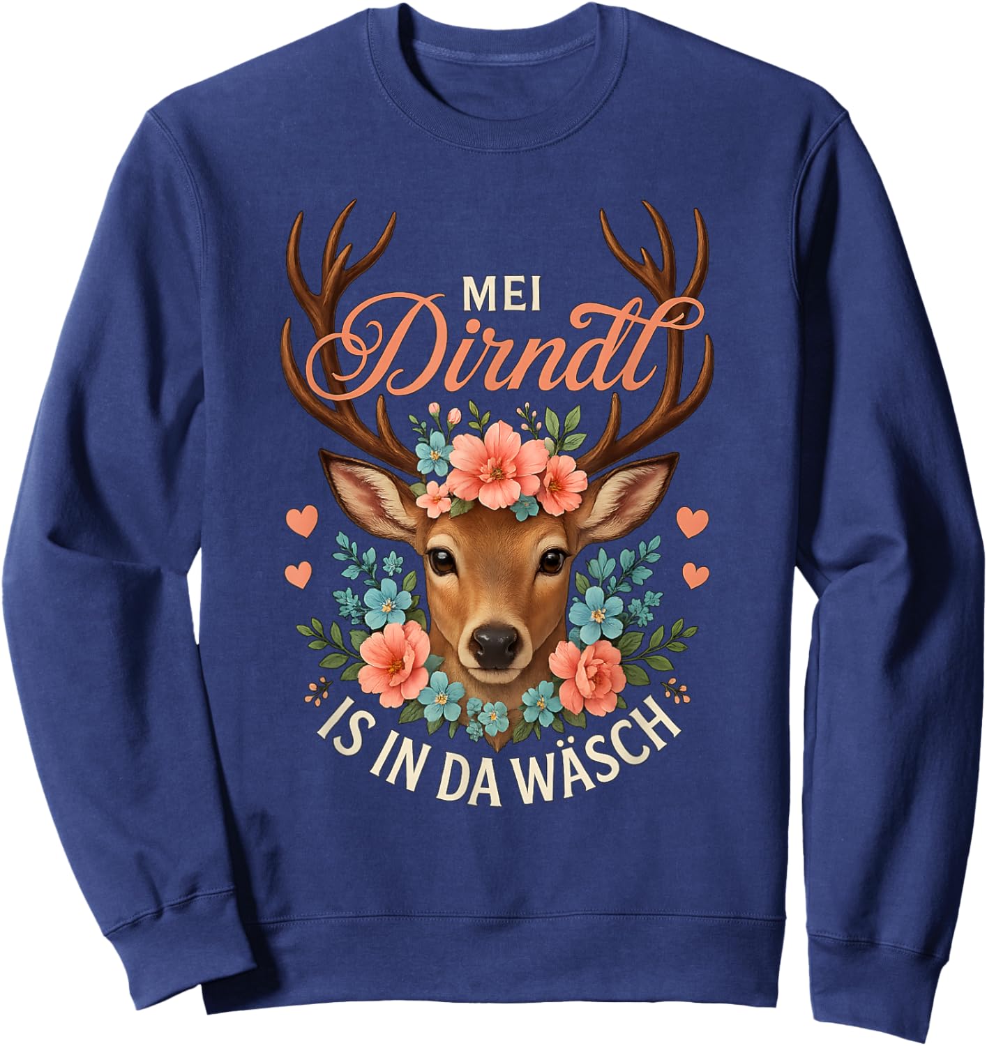 Mein Dirndl Ist In Der Wäsche Dirndl Ersatz REH Sweatshirt - Sweatshirt | Navy
