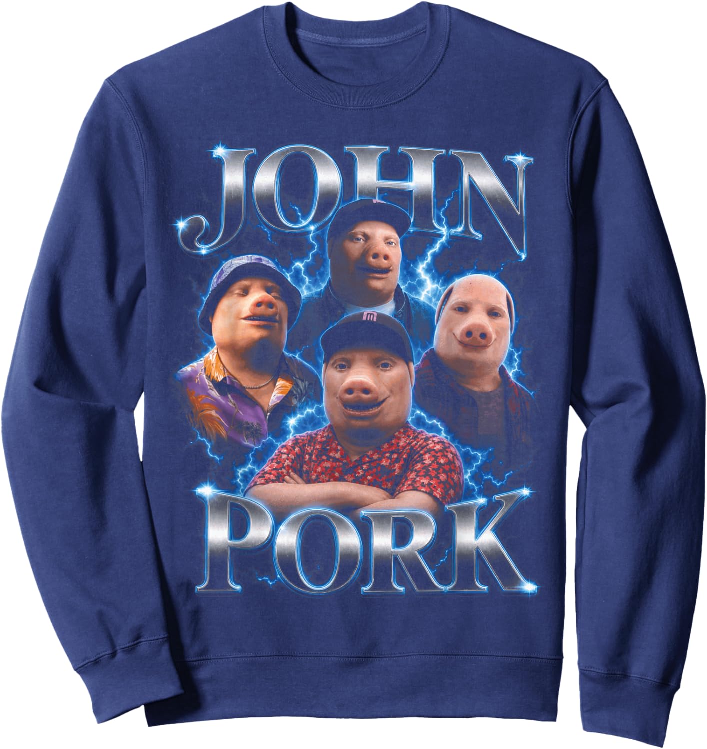 John Pork Gen Alpha Brainrot Meme Drôle Sweatshirt - Sweatshirt | Navy