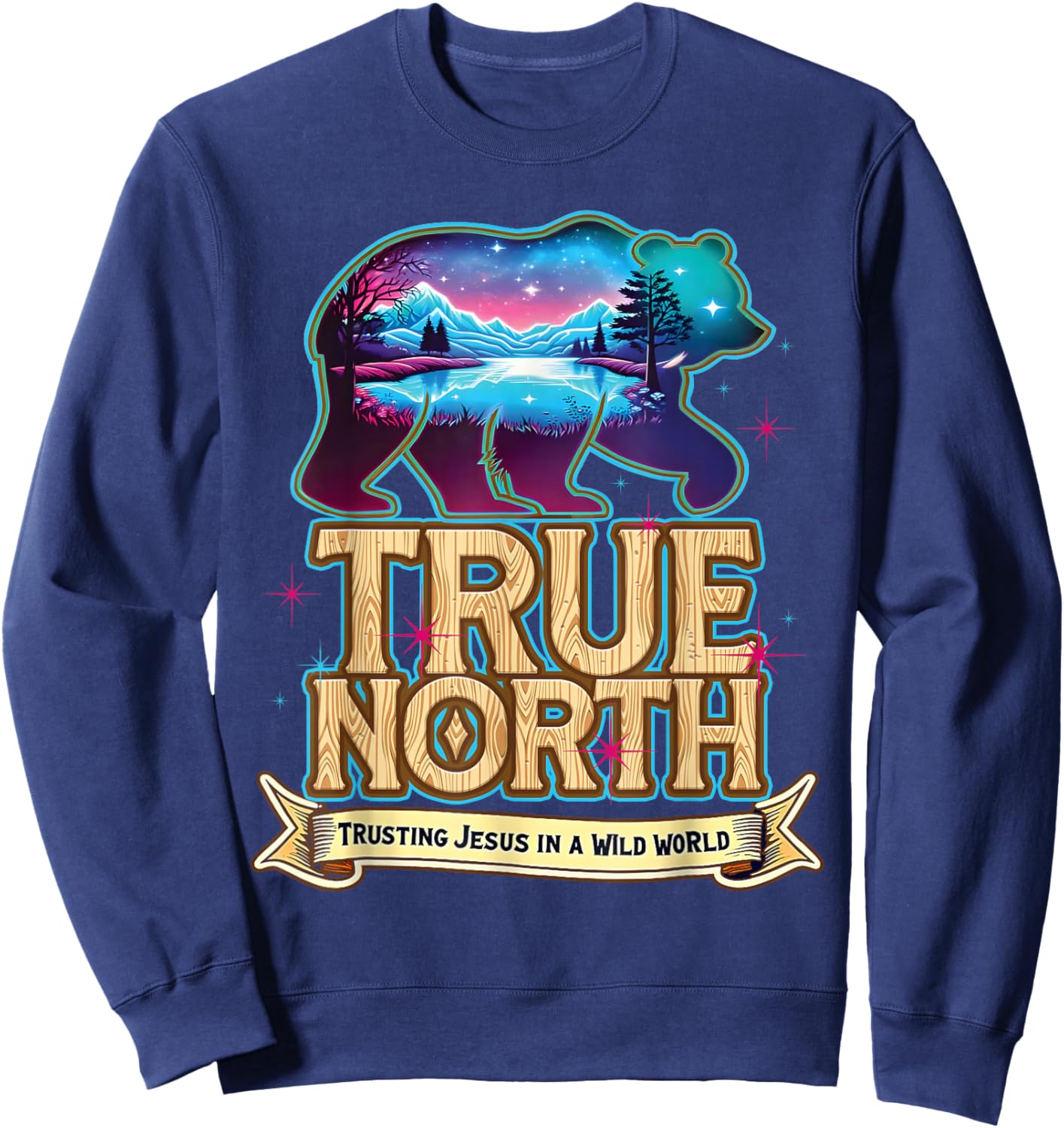 True North Trusting Jesus In A Wild World VBS 2025 Sweatshirt - Sweatshirt | Navy