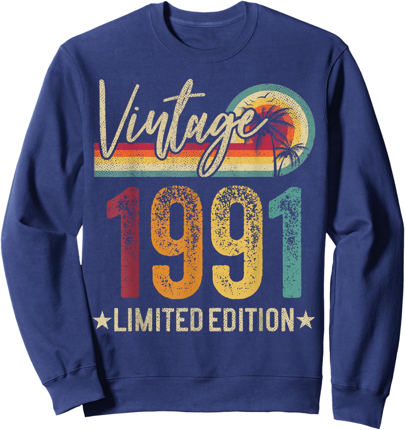 Retro 1991 35 Years Old 35th Birthday Vintage Men Women Sweatshirt - Sweatshirt | Navy