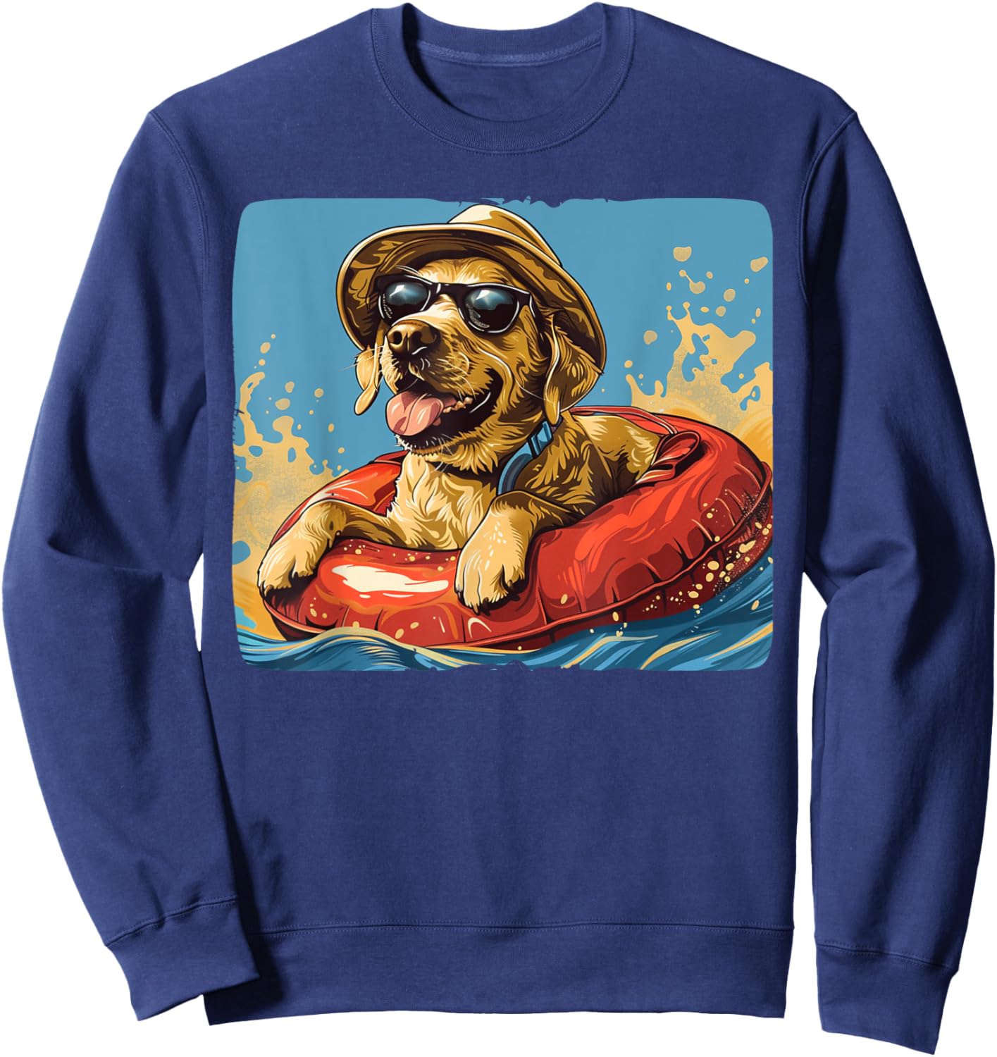 Awesome River tubing Outfit for Dogs and Pets Lovers Sweatshirt - Sweatshirt | Navy
