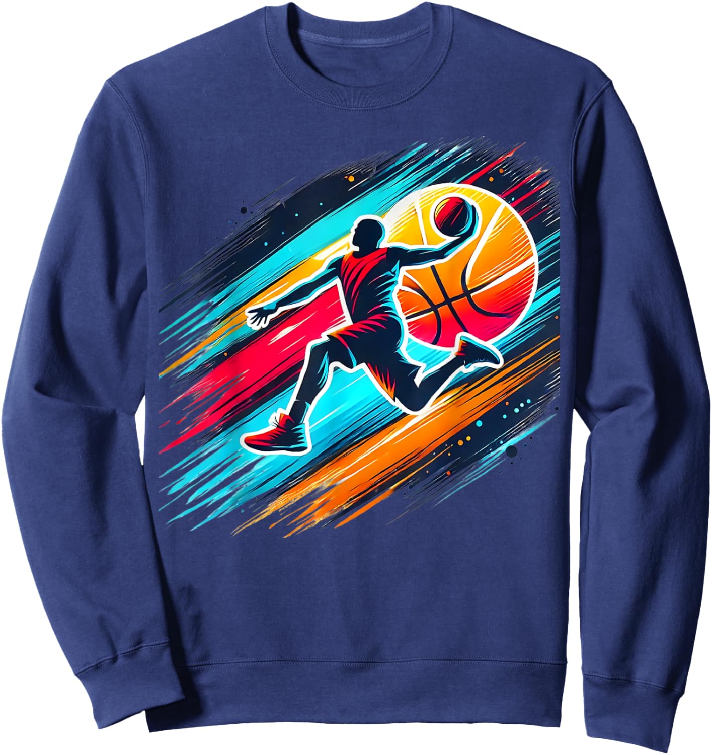 Cool Boys Basketball Shirts Men Kids Boys 10-12 12-14 Gifts Sweatshirt - Sweatshirt | Navy