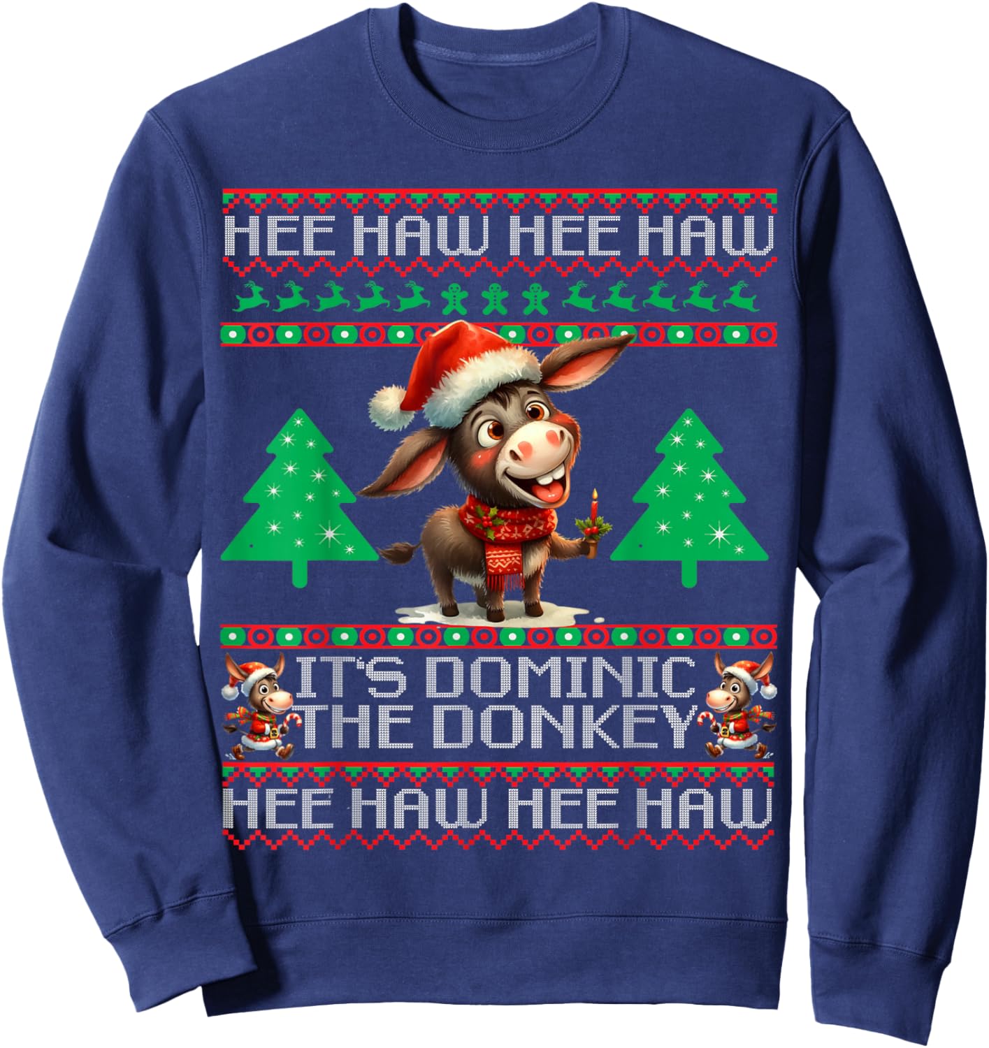 Funny Christmas Italian Christmas Donkey Dominic The Donkey Sweatshirt - Sweatshirt | Navy