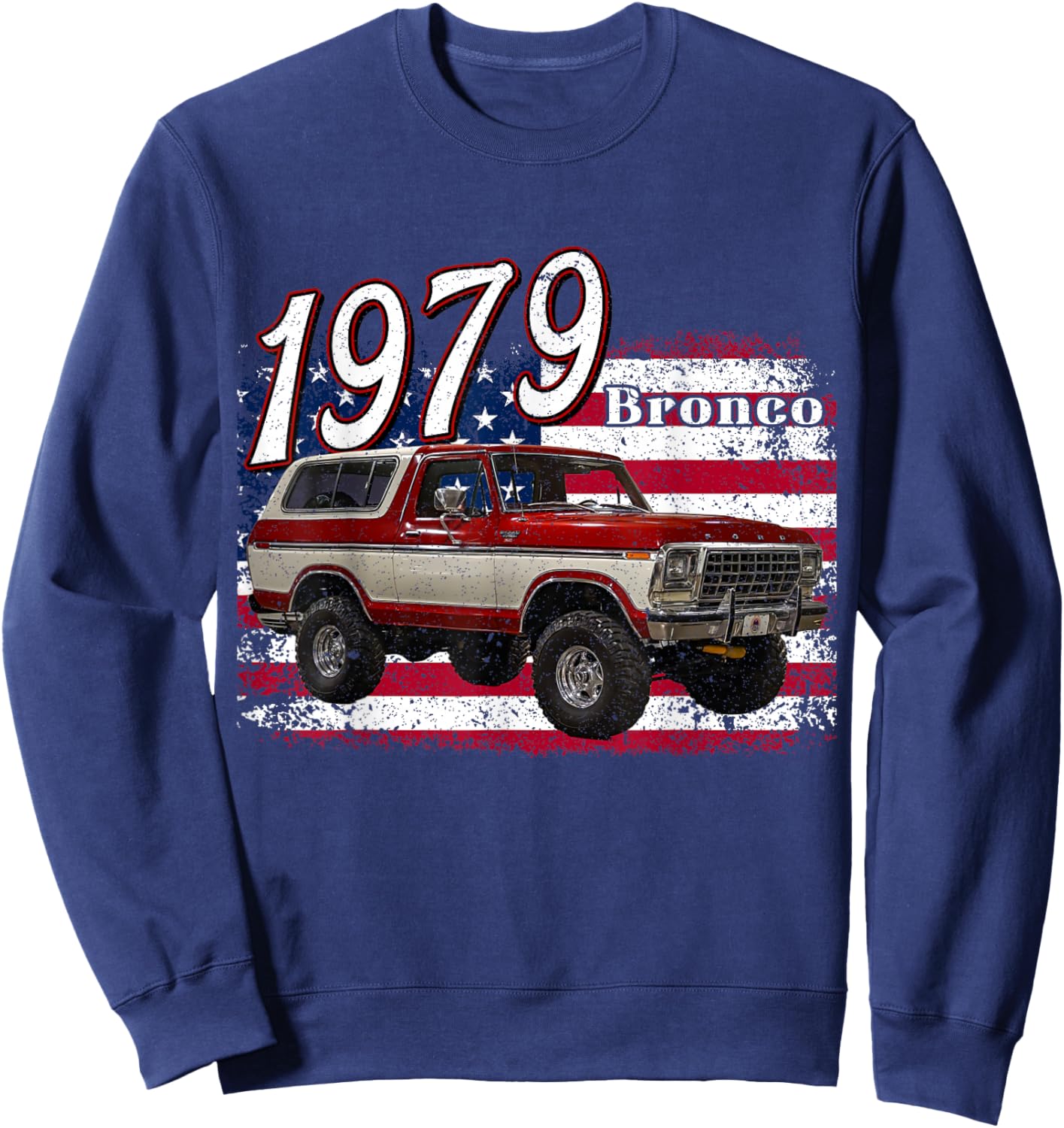 1979 79 Bronco SUV Car Sweatshirt - Sweatshirt | Navy